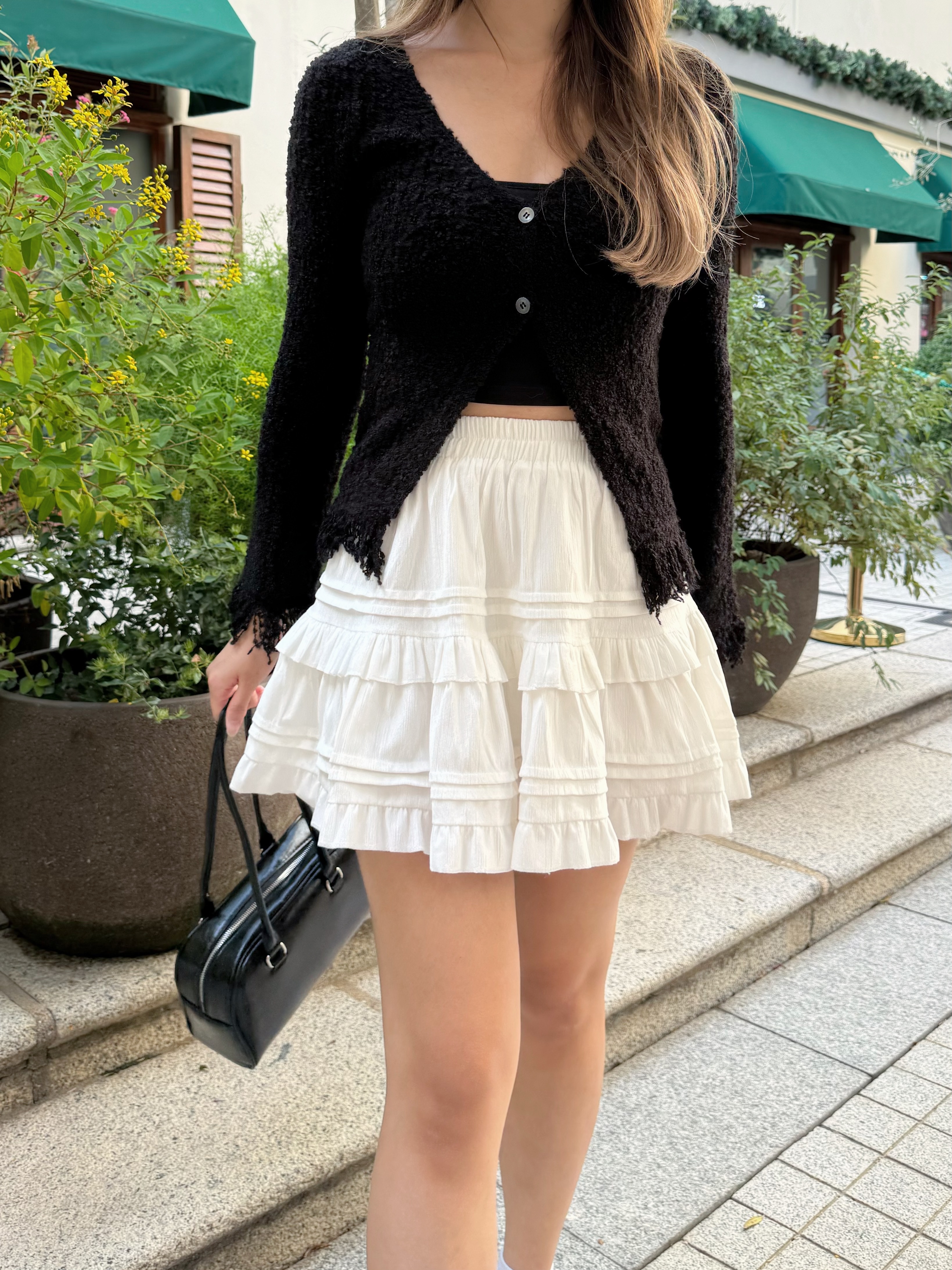 氣質絨面蛋糕裙(兩色入)