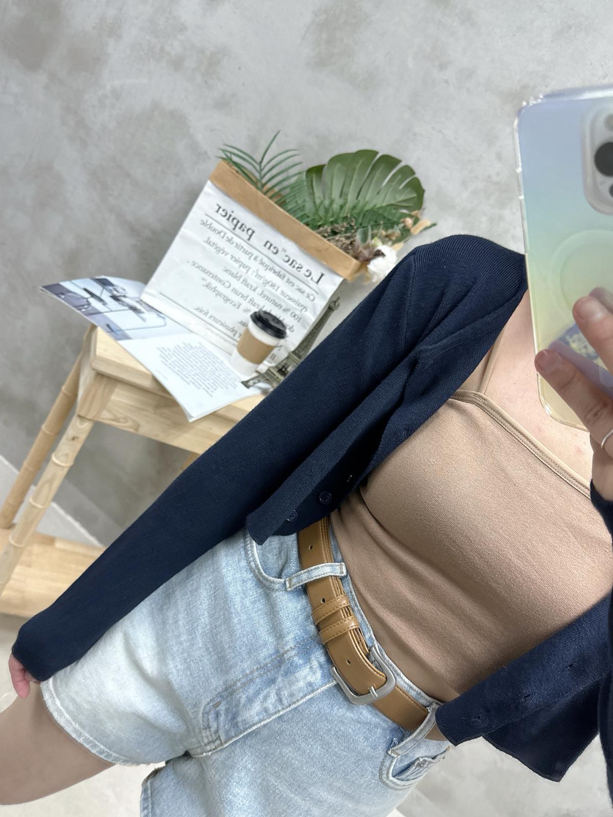 D06 針織扣鈕短外套