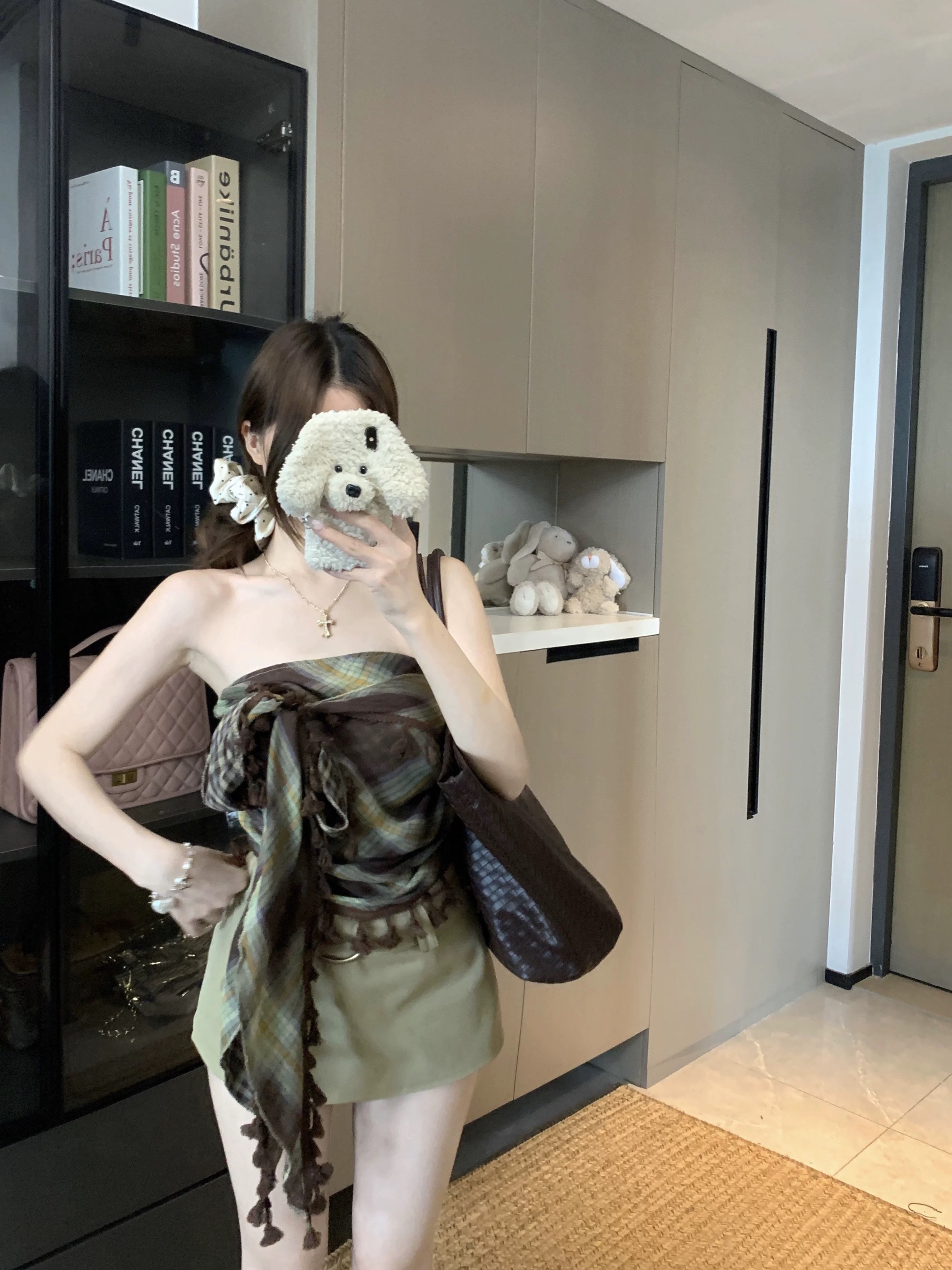 TP416小众风绑带抹胸