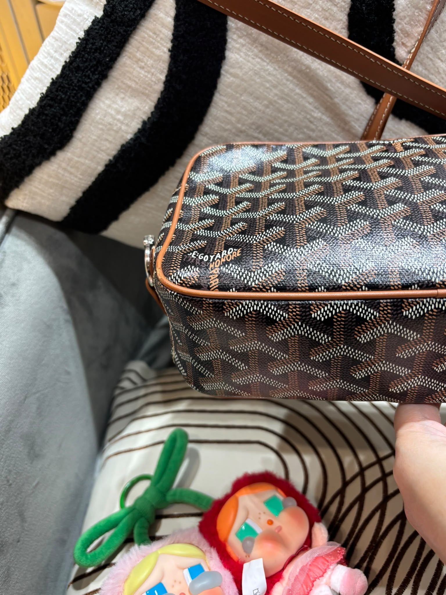 Goyard cap vert pm bag tan 焦糖黑100%Authentic ,93%new ✅dust bag
