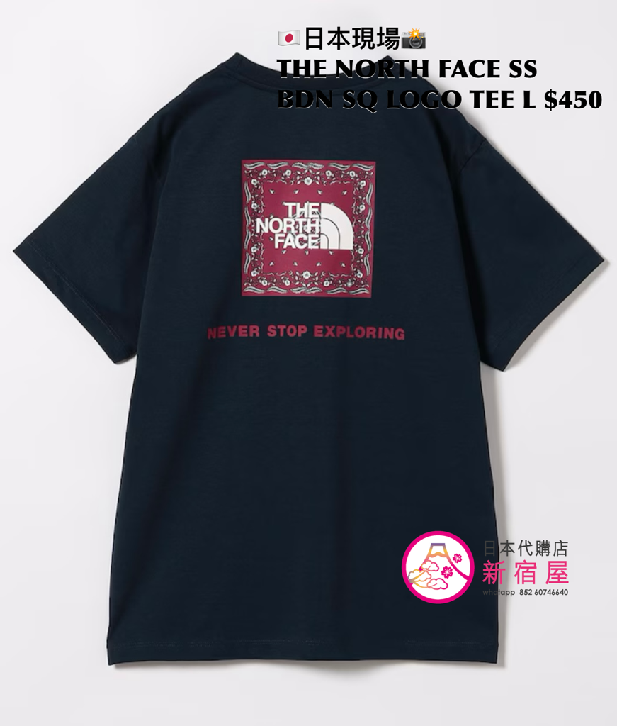 THE NORTH FACE S/S BANDANA SQUARE LOGO TEE