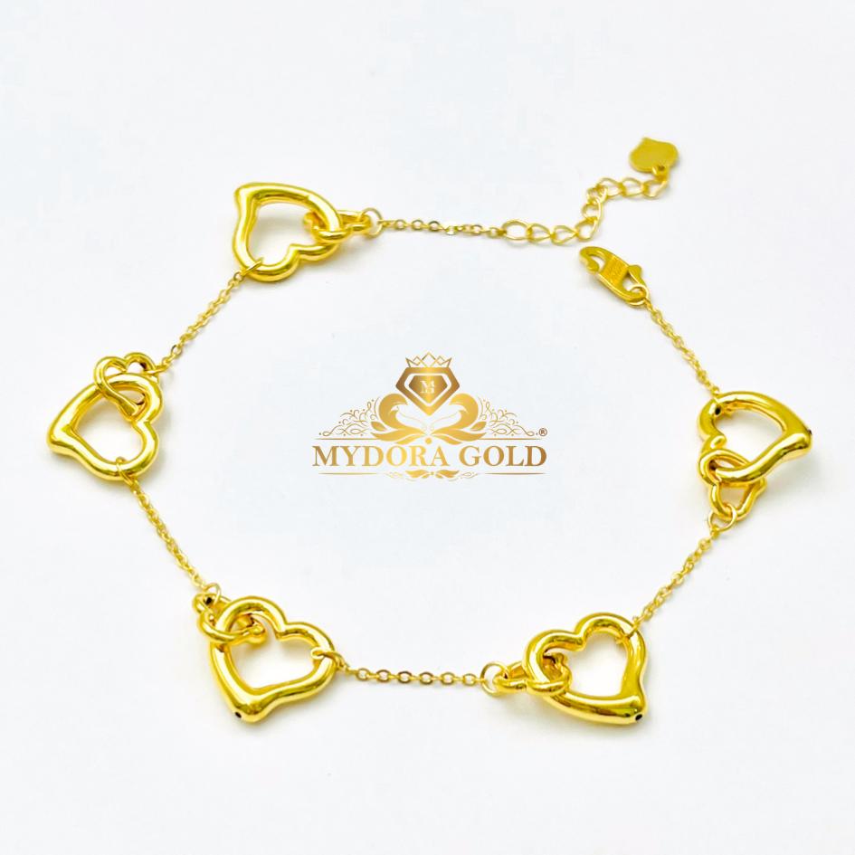 MYDORA Rantai Tangan Sauh Fesyen Mad Love Harmony l EMAS 916/22K