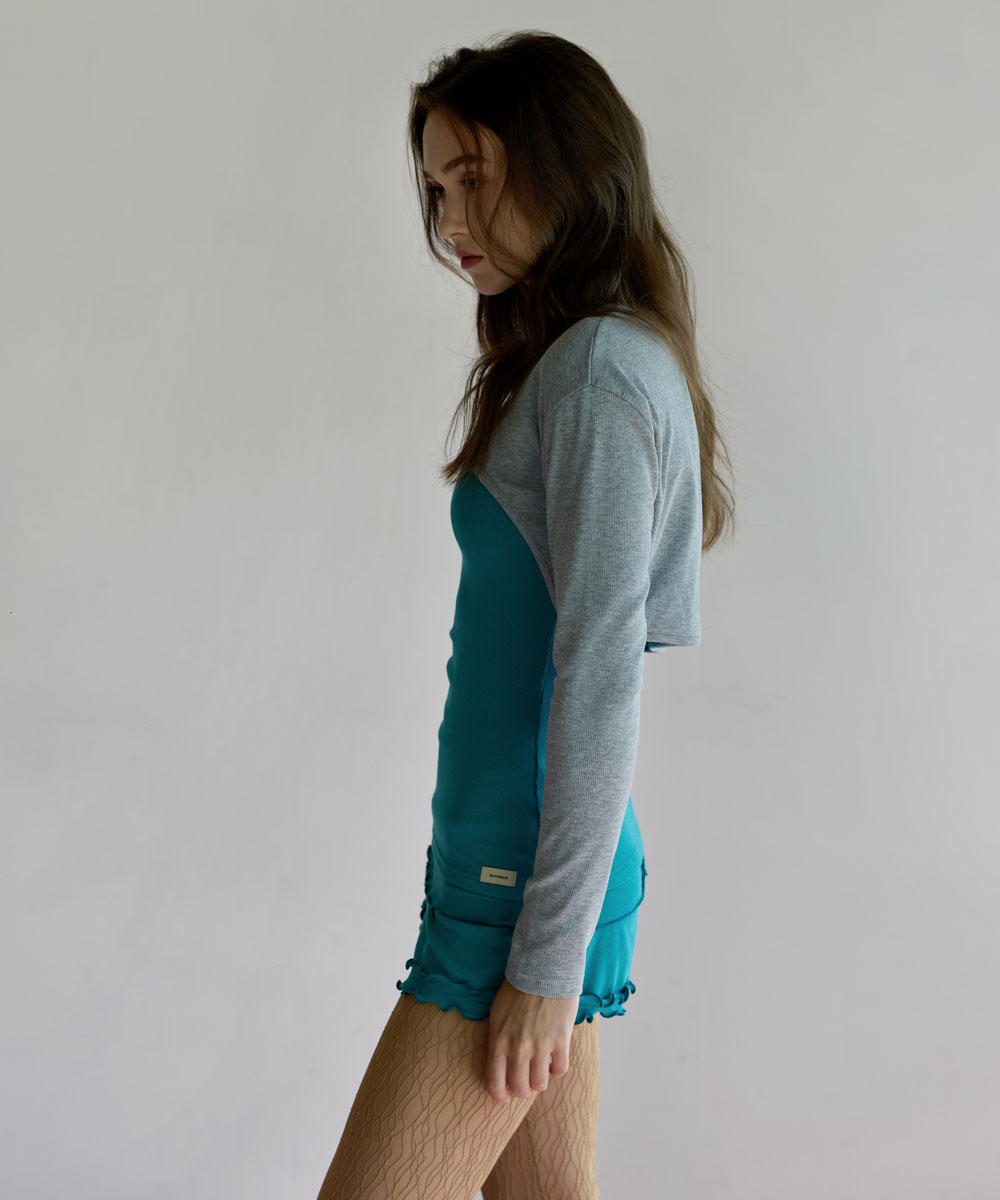 【一秒打造層次感瑜珈 Look】預購_DEVI-T0170 Ally Lip Crop Bolero by Devi