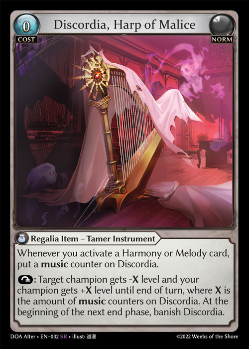 Discordia, Harp of Malice / DOA-Alter-032 (SR)