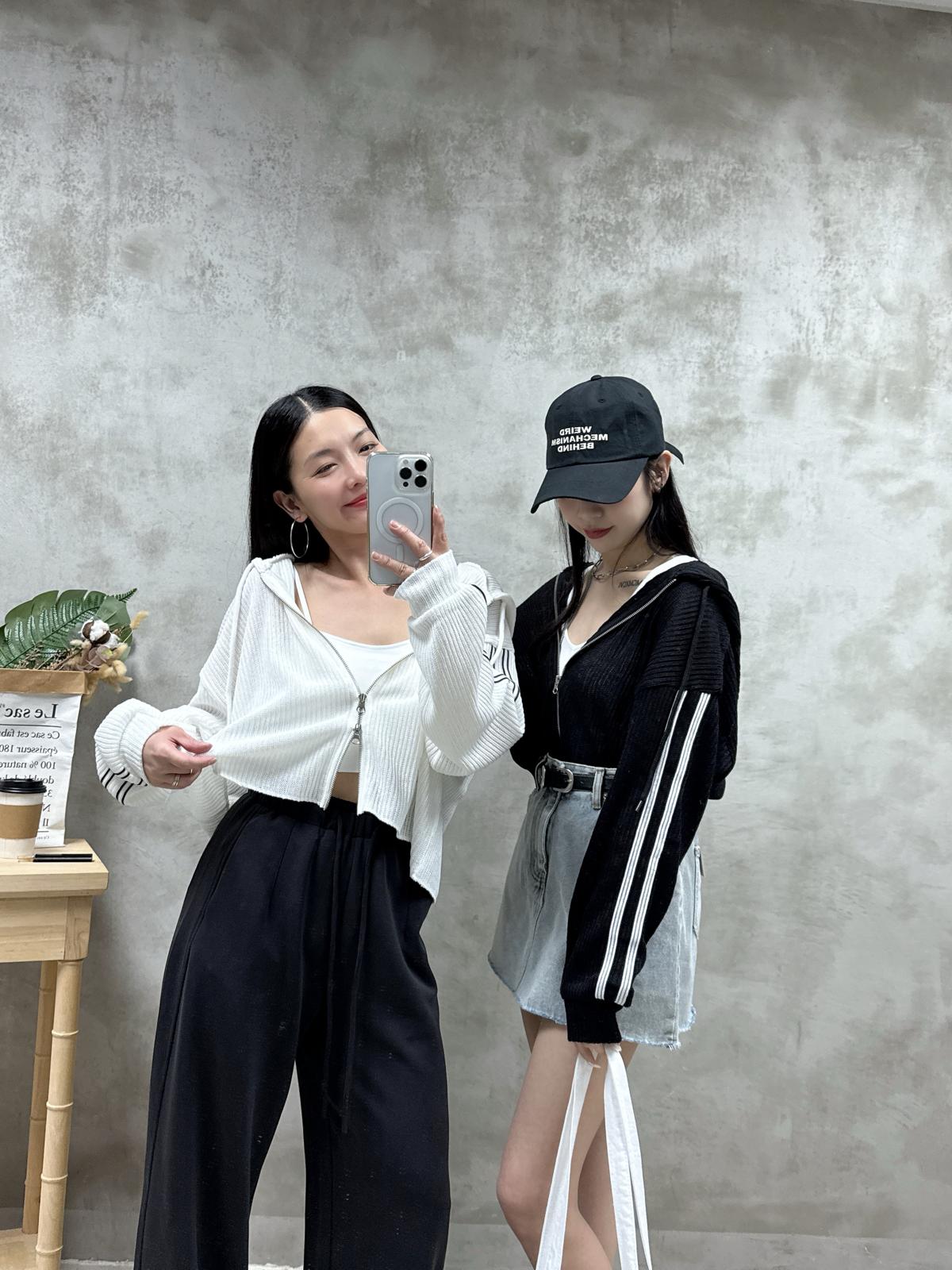 E01 運動風雙拉鏈網外套