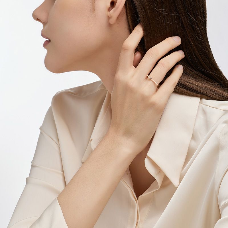 DIDIER DUBOT Miss Doux 玫瑰金戒指 Size 11 (JDRRRUS504C)