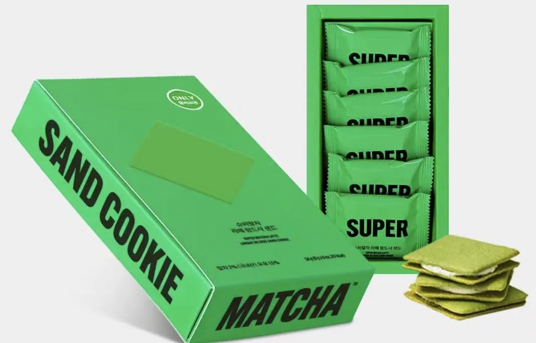韓國直送  Super Matcha Latte Cream Sand 超級抹茶拿鐵奶油三明治（6片）