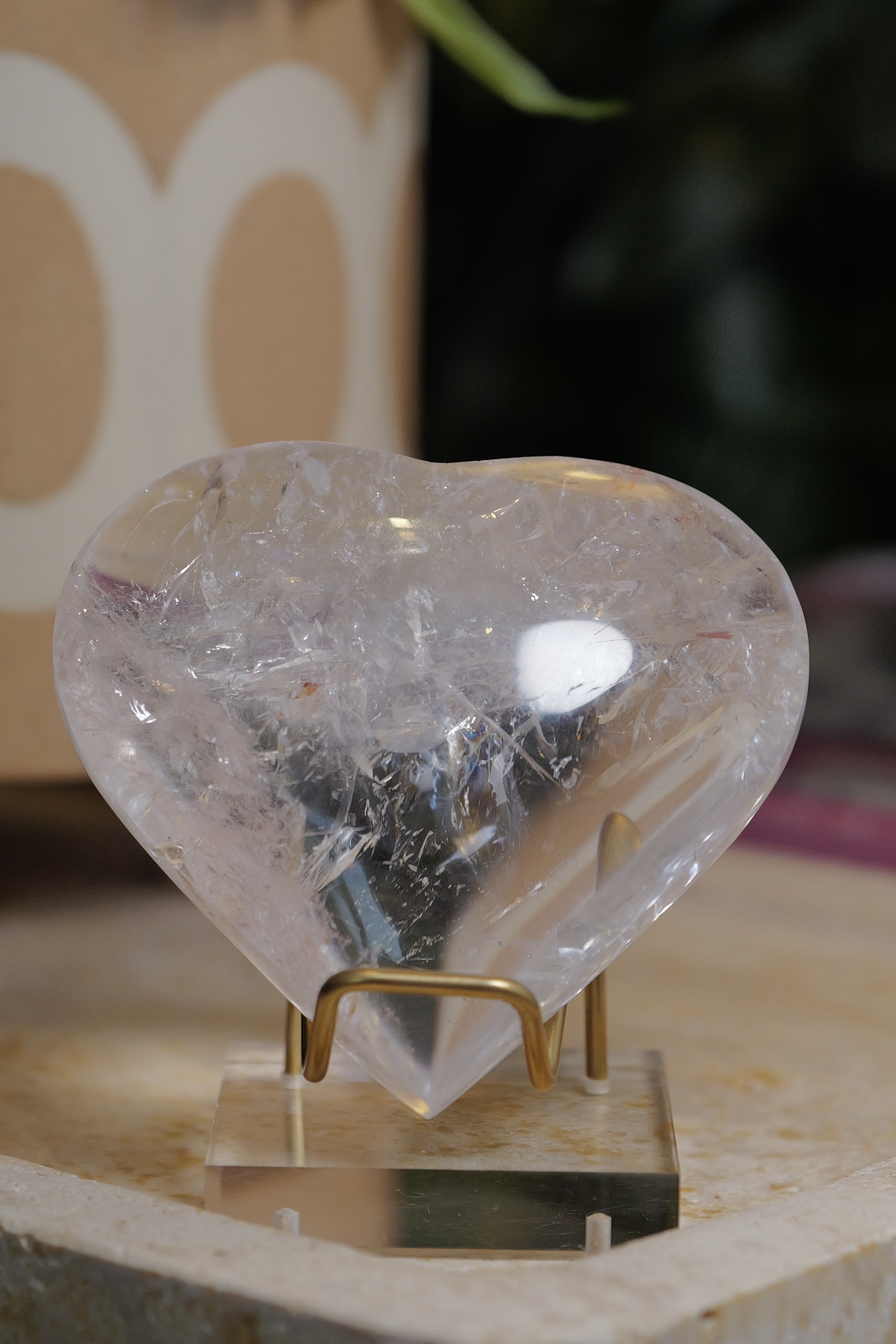 ༒8.2cm 白水晶愛心擺設༒ HE.1882CAA-RA30*AS6