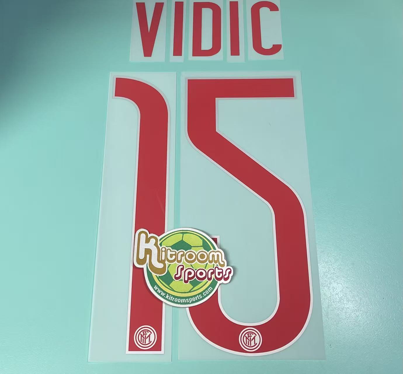 2014-15 Inter Milan Away Nameset #15 VIDIC