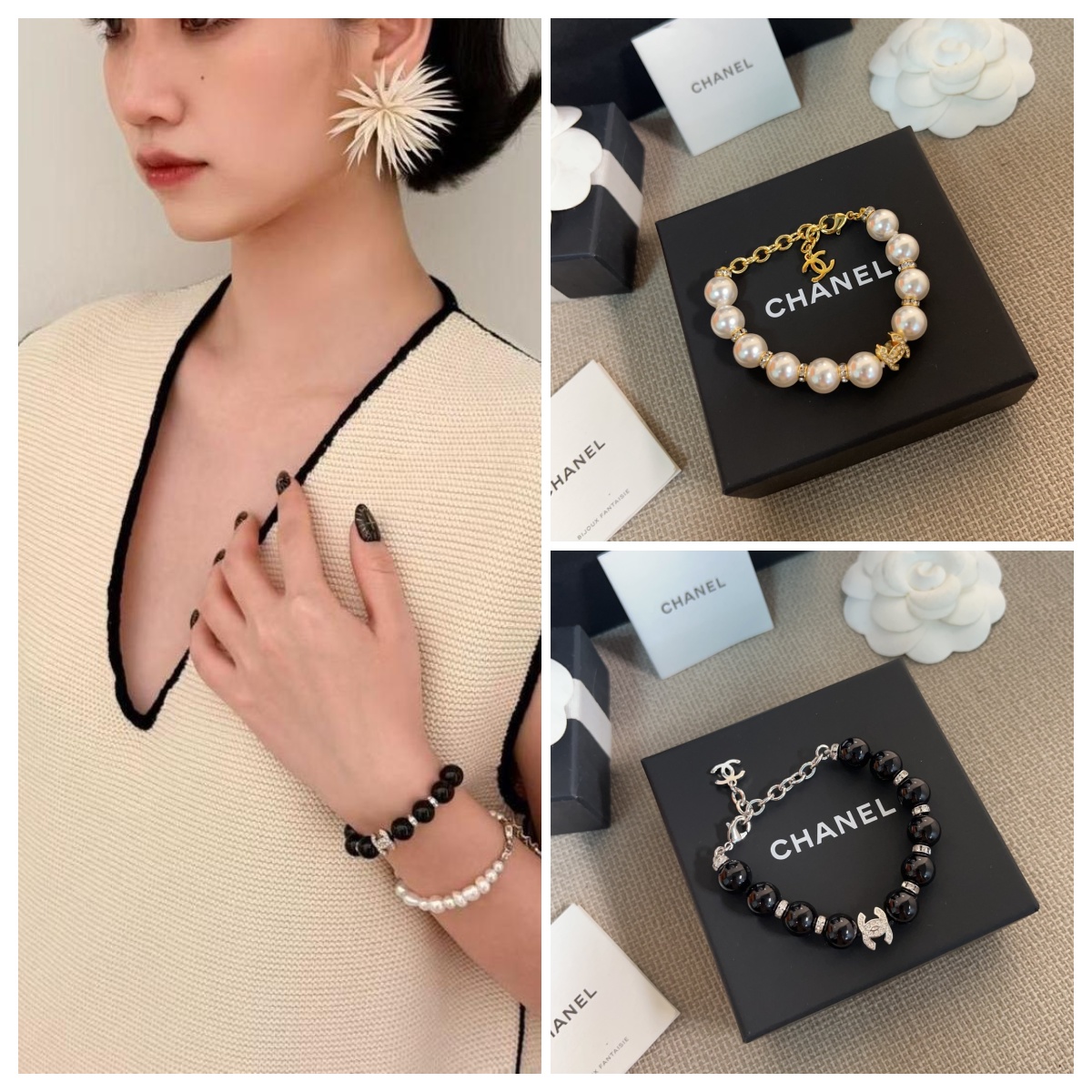 【原單】Chanel CC燈籠珠手鍊 