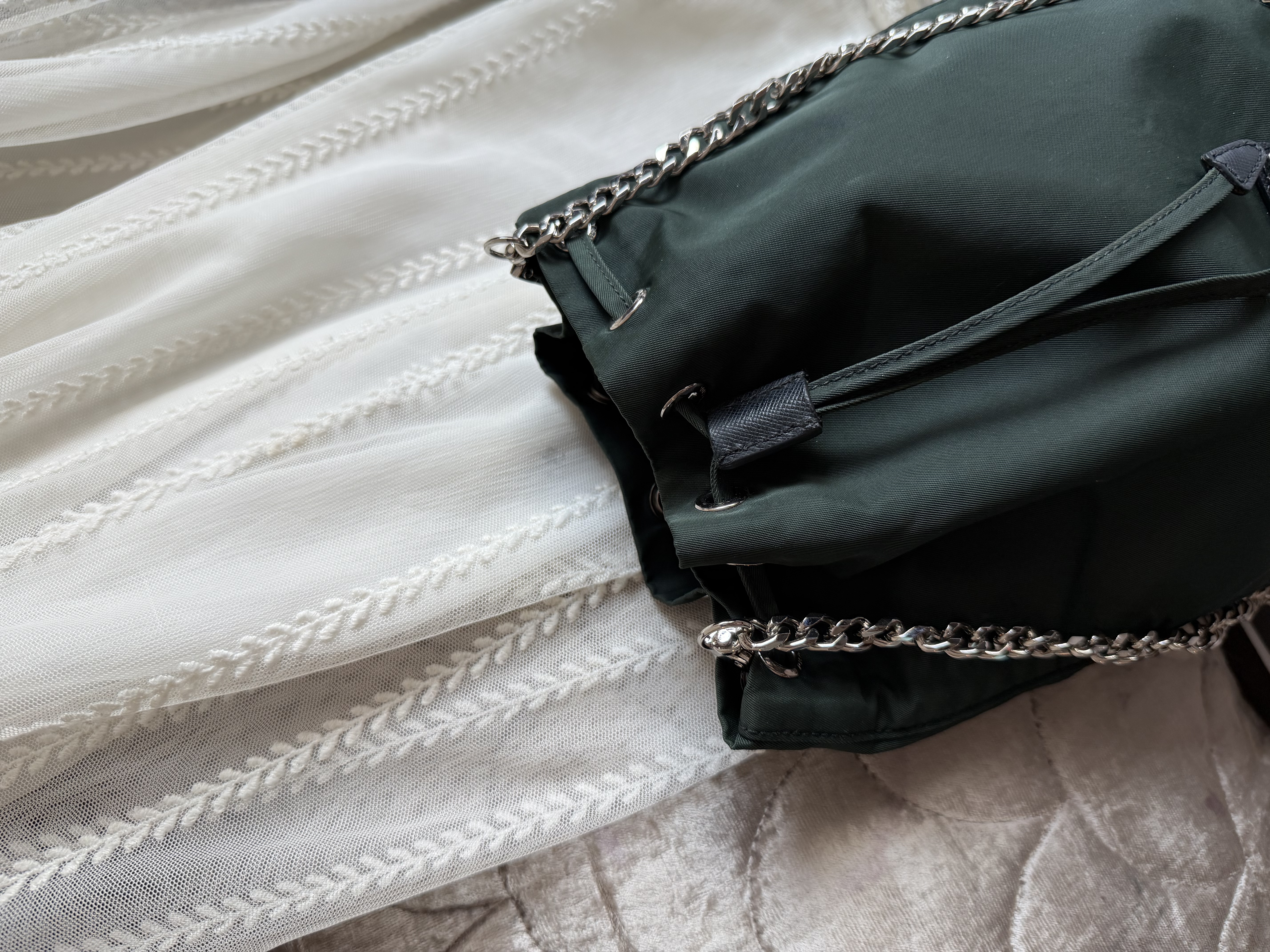 Prada green Bucket bag