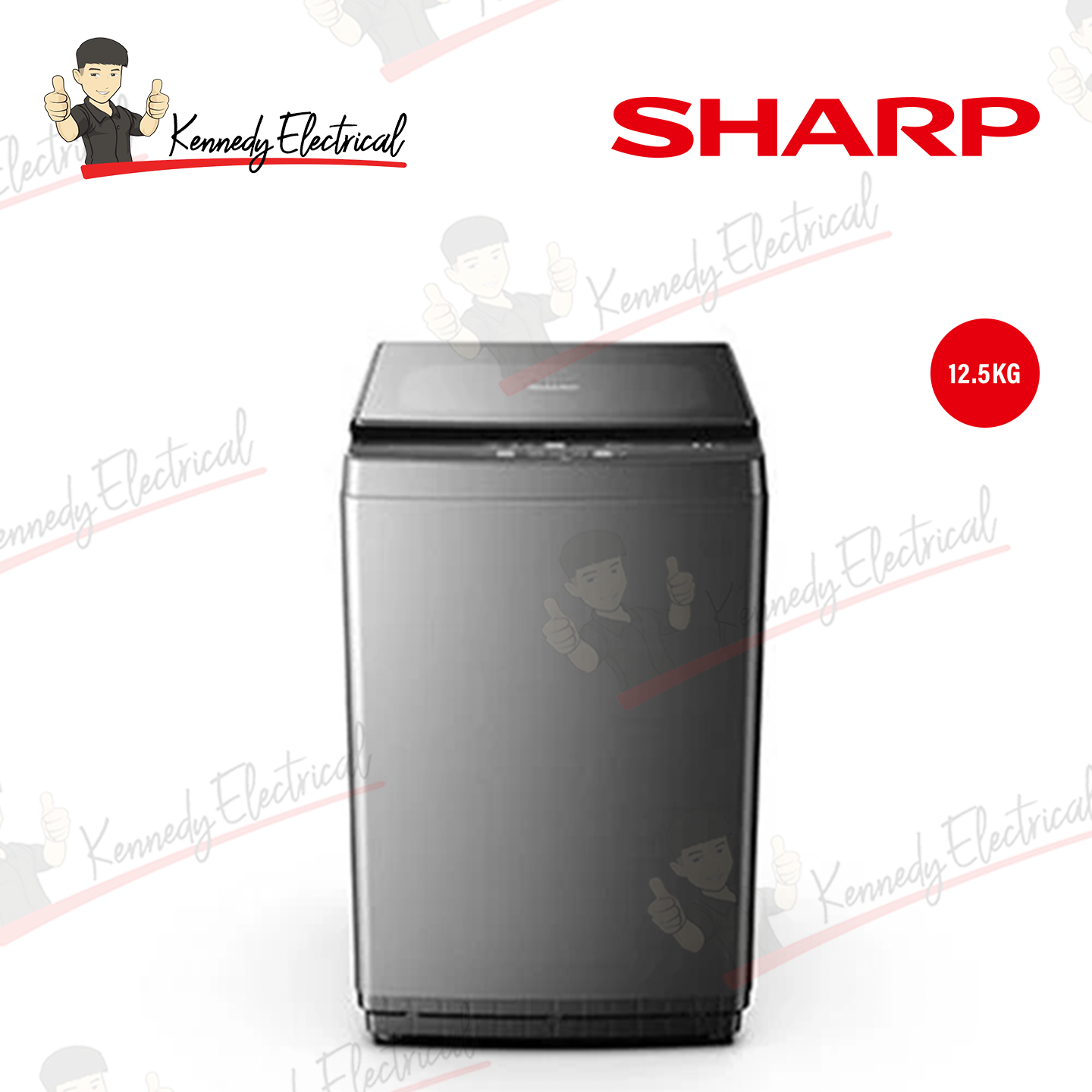 Sharp 12.5kg Top Load Washing Machine (ESX1221)