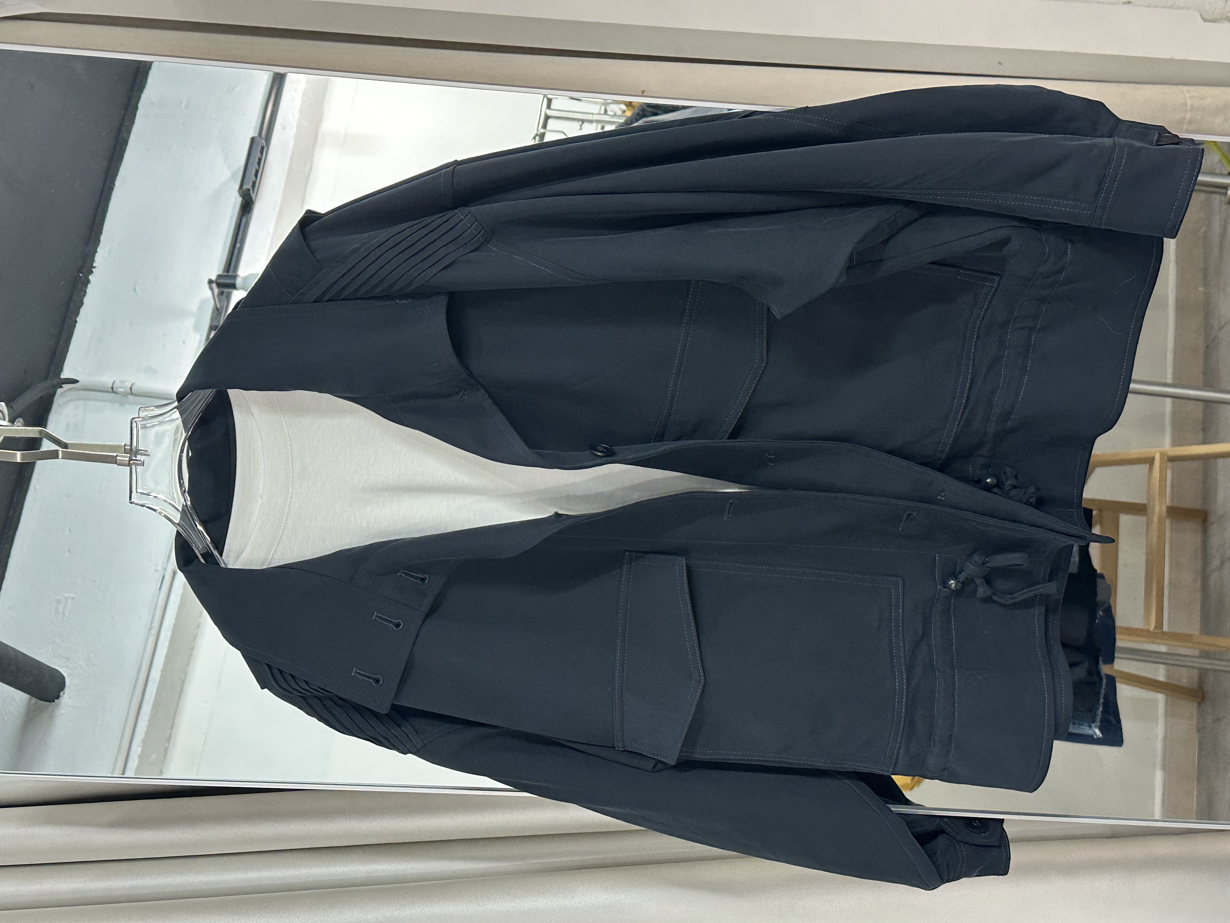 SS2613 深藍色簡約工裝感外套