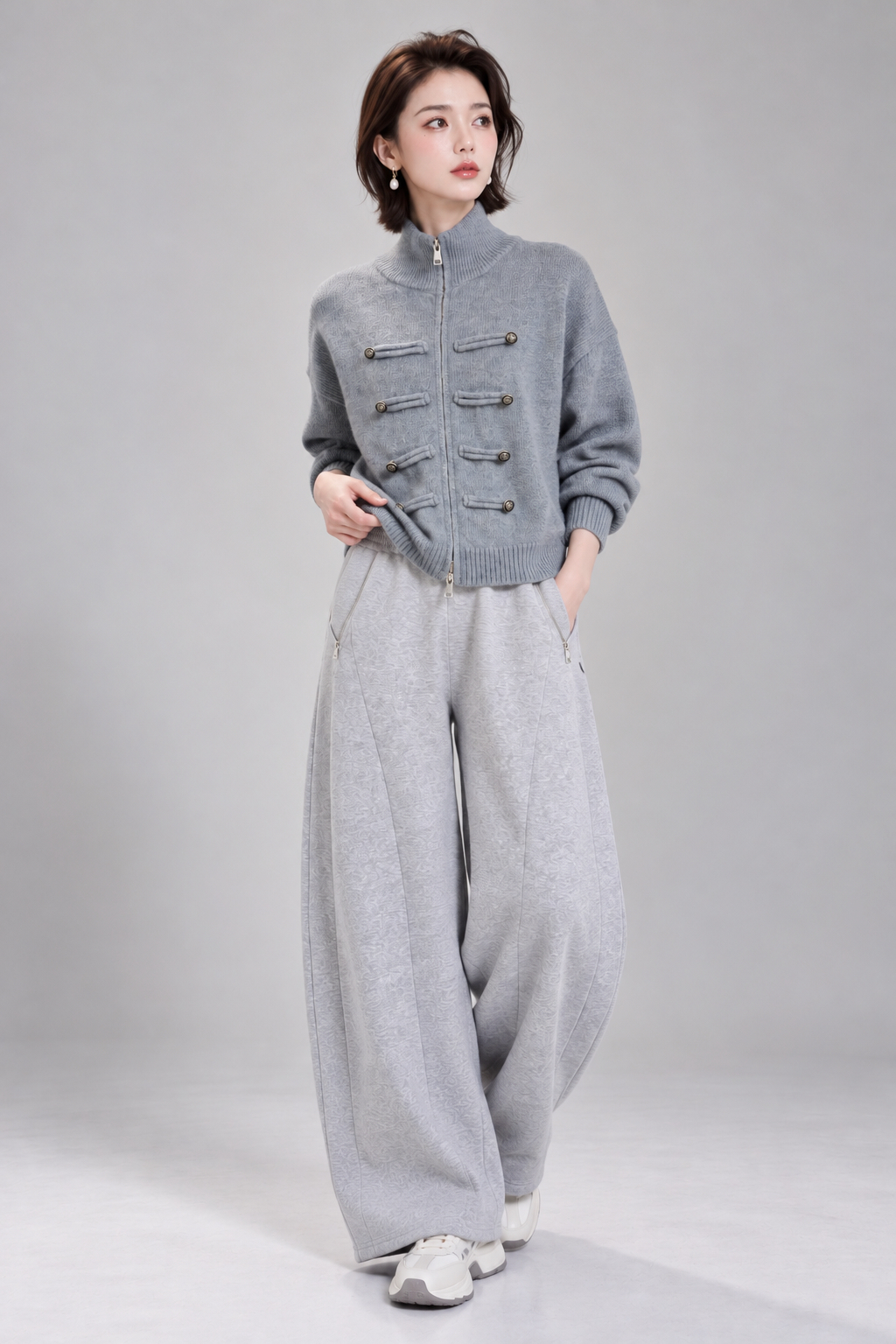 985 Regal Military-Inspired Knit Jacket
