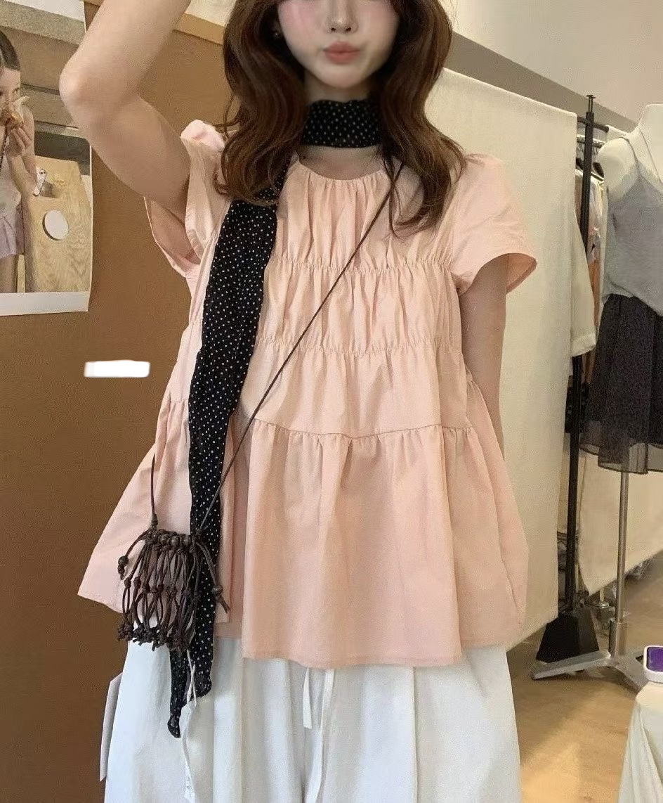 摺摺 Pink top 