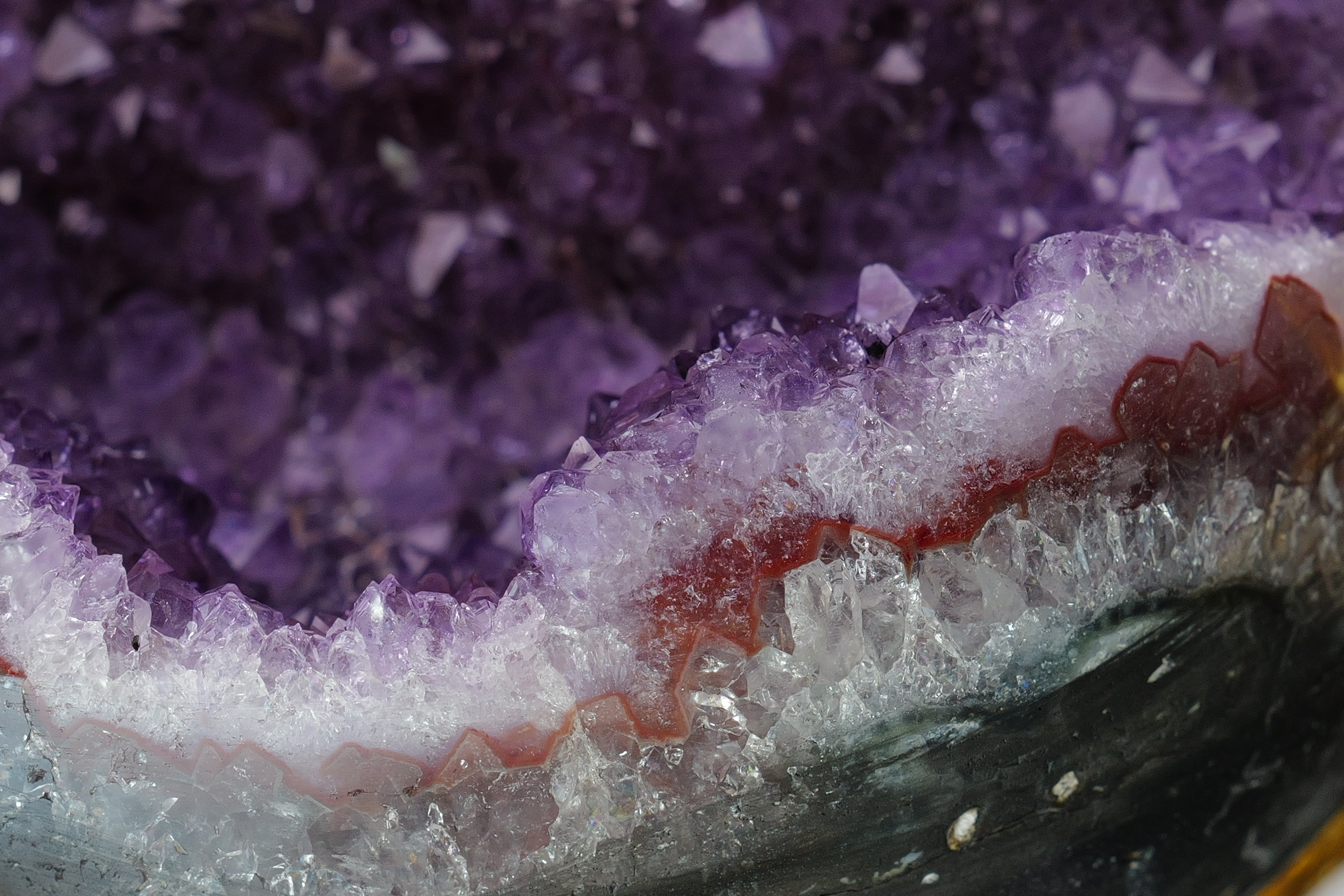 ༒10.2cm瑪瑙邊香芋柴紫水晶蛋༒  AM5001C2JGmf1-RA27*5EN