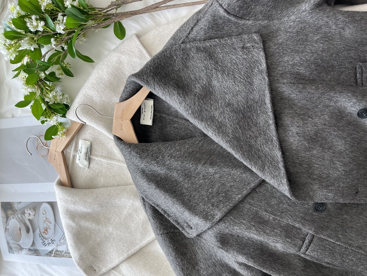 [70% Wool] Parisian Belted Wool Coat (Oat)