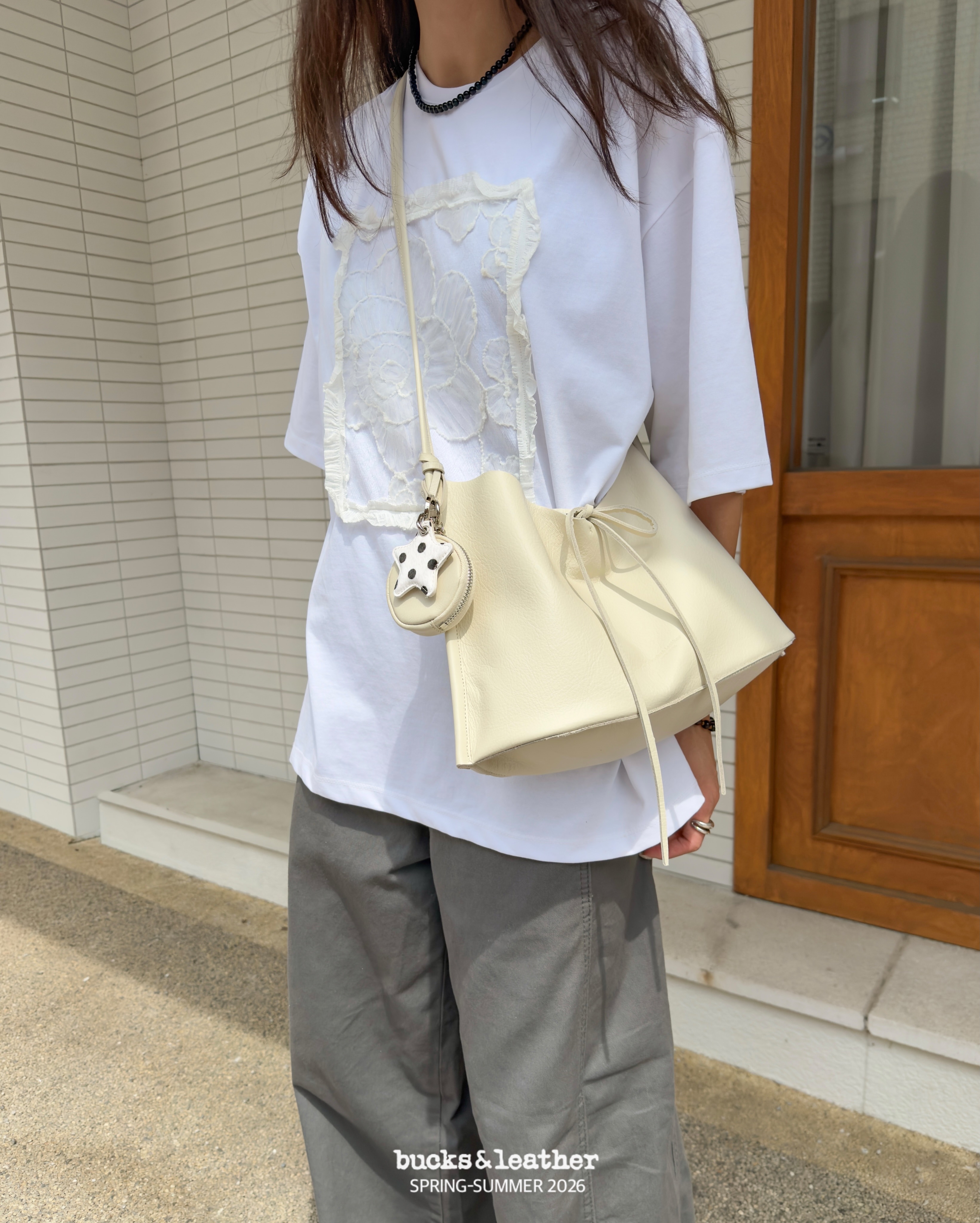 【26SS 】預訂_Flat Cross Bag By Bucks & leather