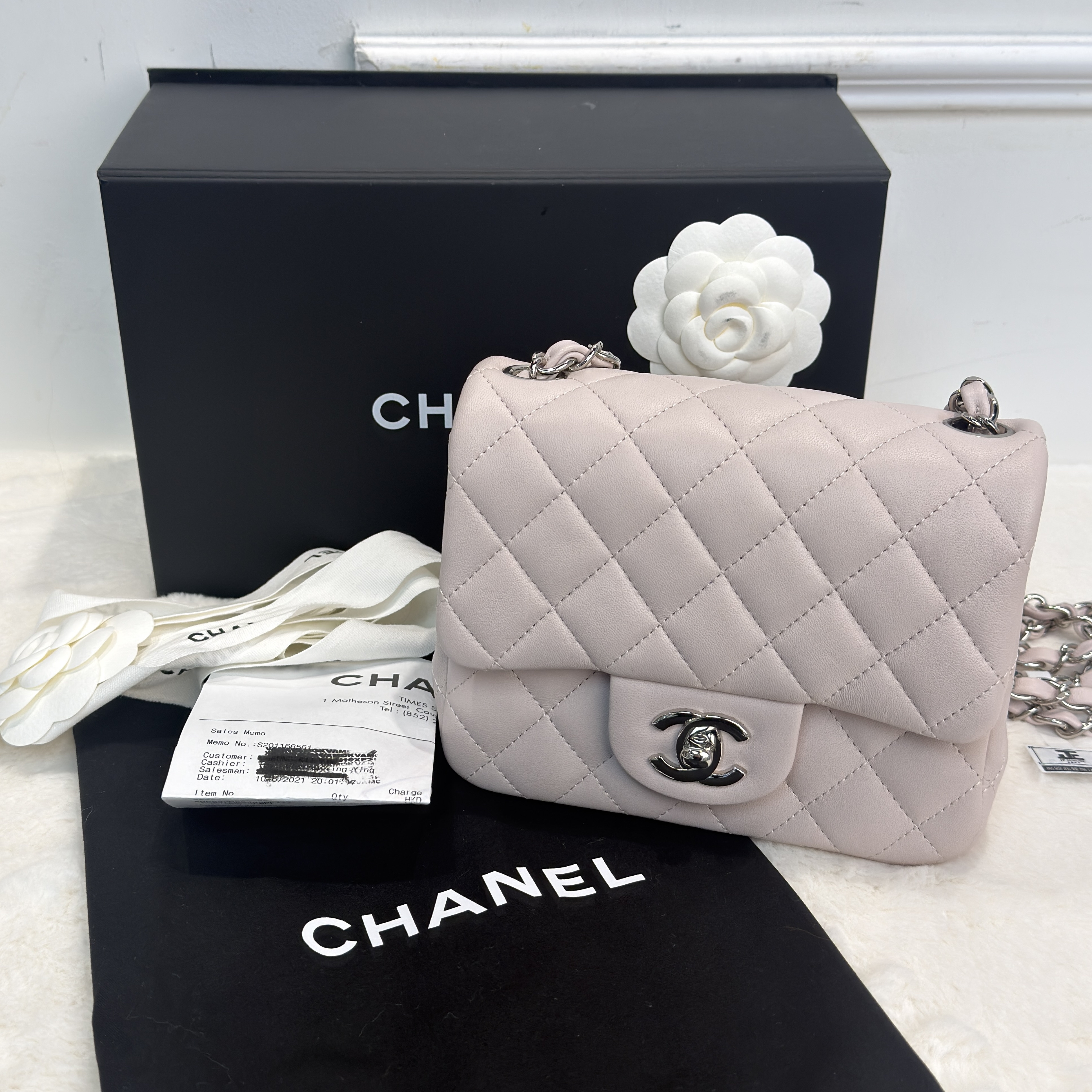Chanel mini square方胖子 超溫柔顏色💖🫧
