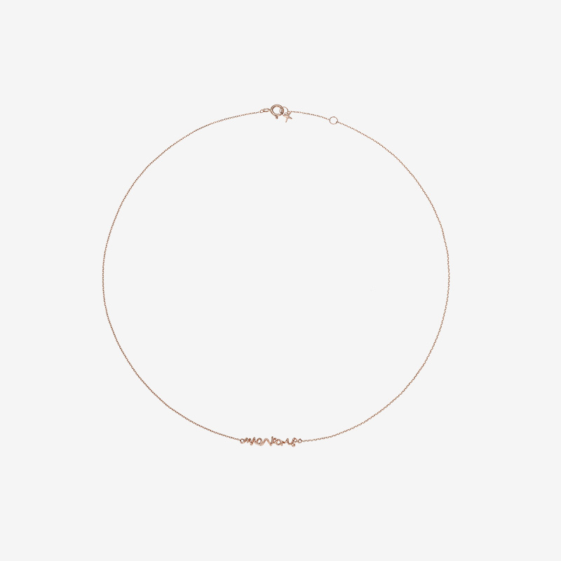 DIDIER DUBOT Mon Paris 玫瑰金頸鏈 (JDPNR5F26XX)