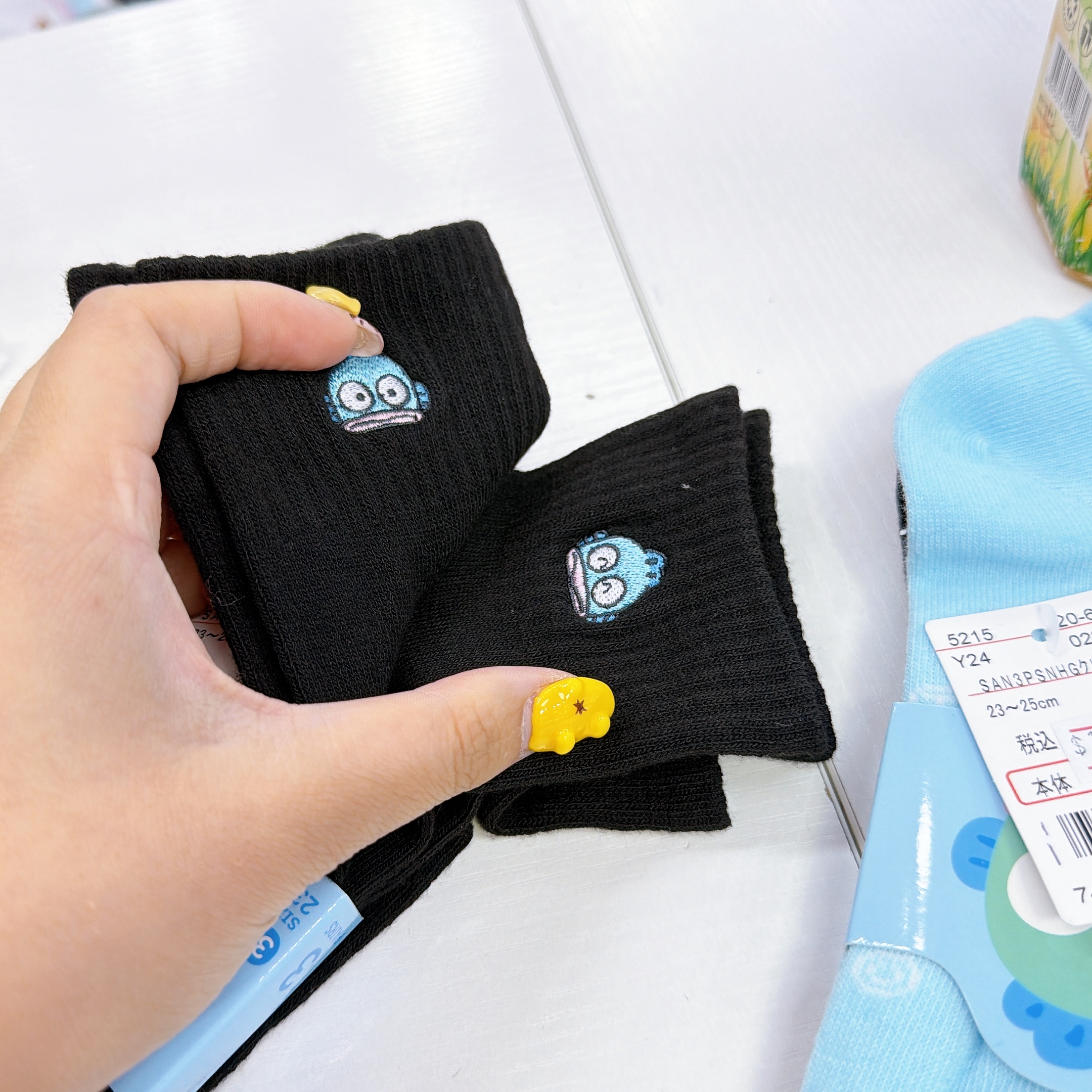 日本直送Sanrio 水怪一set三對短襪長襪 23-25cm