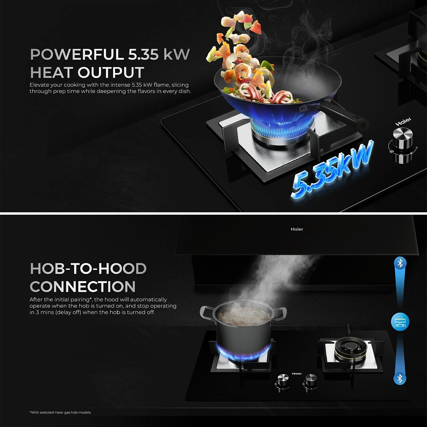 Haier 2-Burner Built-in Gas Hob (HC-Q68266B)