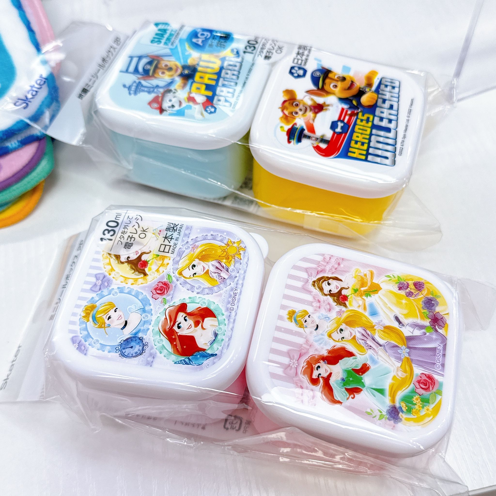日本直送公主/paw patrol 餐盒 一套兩個