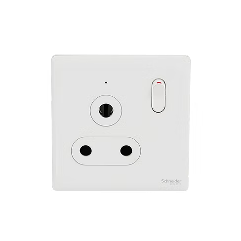 施耐德 Unica X 皎月白 15A單蘇有掣有燈 插座