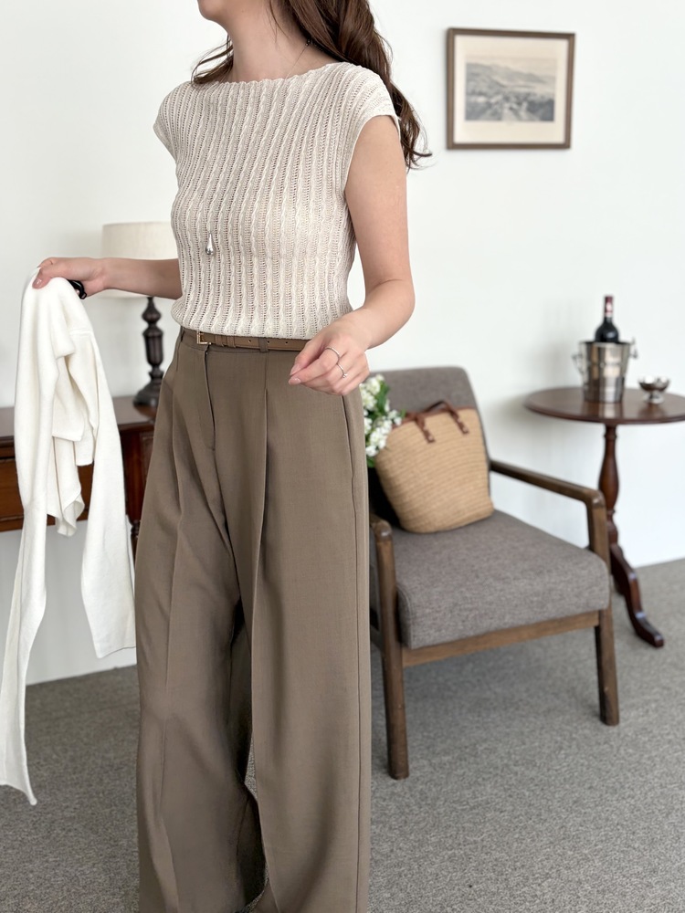 [輕薄!] Summer Timeless Rayon Pants (Brown)