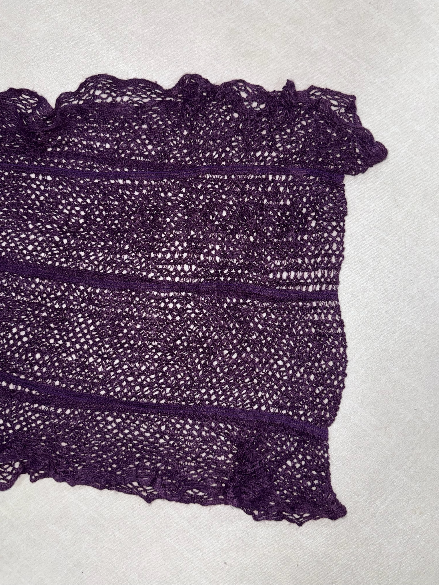 Purple Mesh Shawl