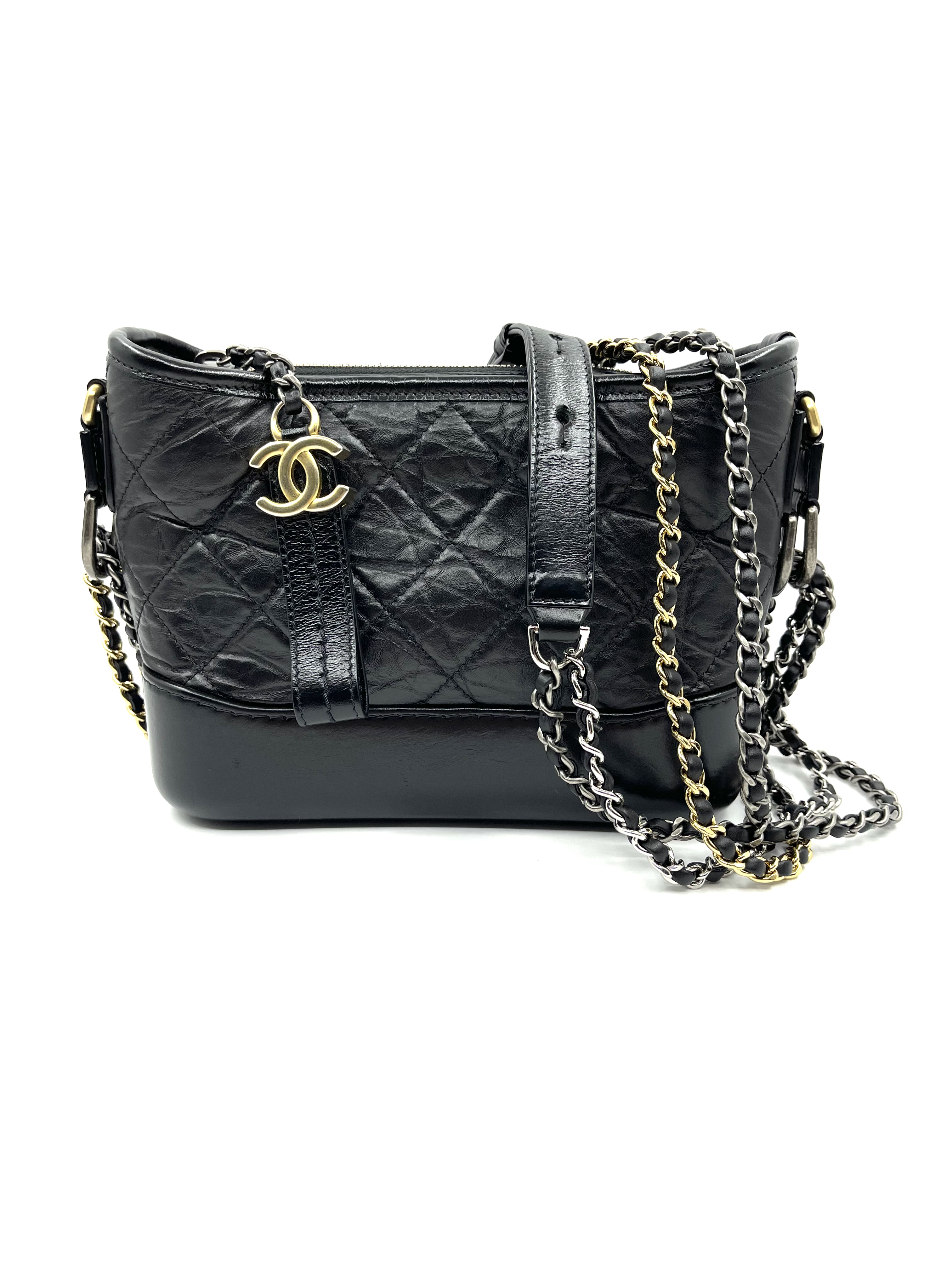 Pre-Owned CHANEL Gabrielle Small Hobo Bag / Black / Product Code: 248902