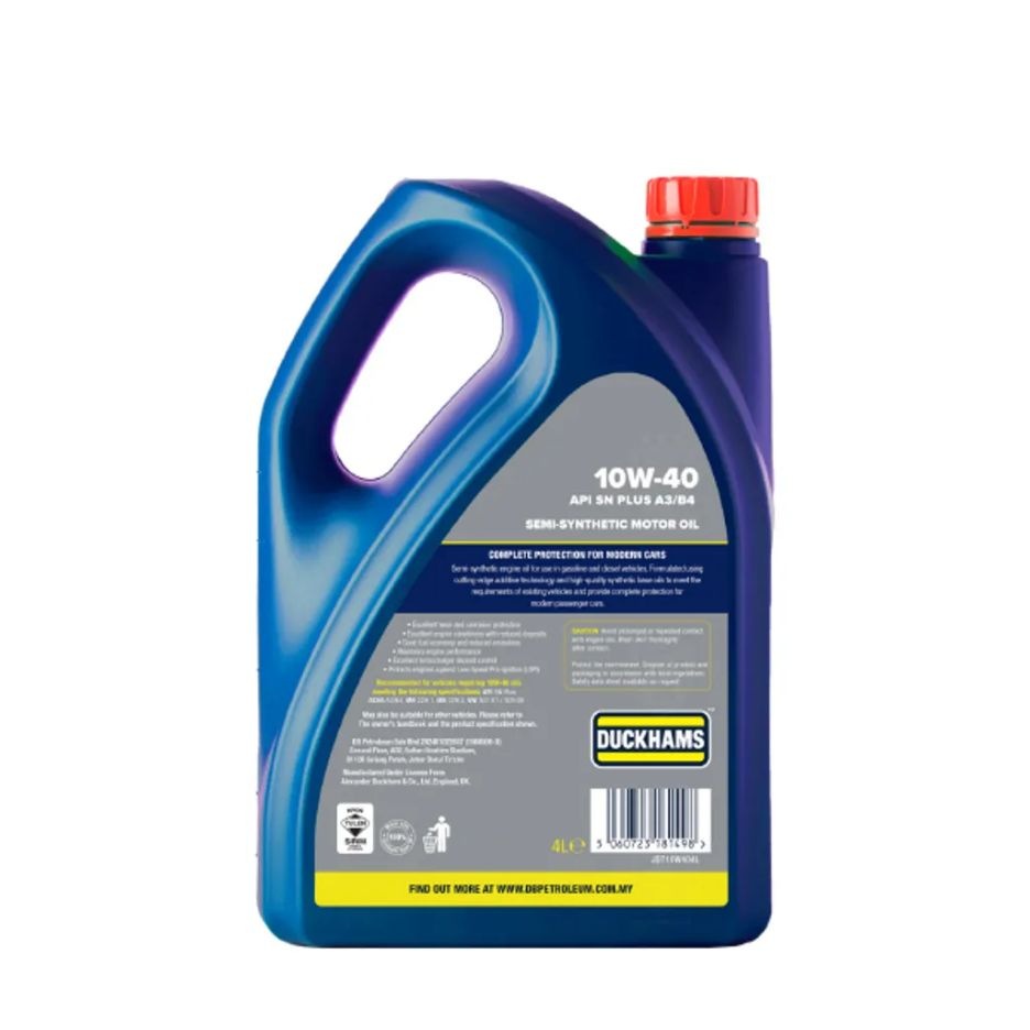 JDT Lubricants 10W-40 API SN Plus A3/B4 Semi Synthetic Engine Oil