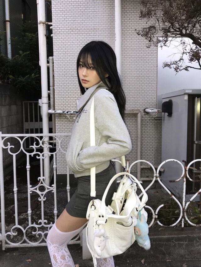 Wool Blend Cargo Mini Skort