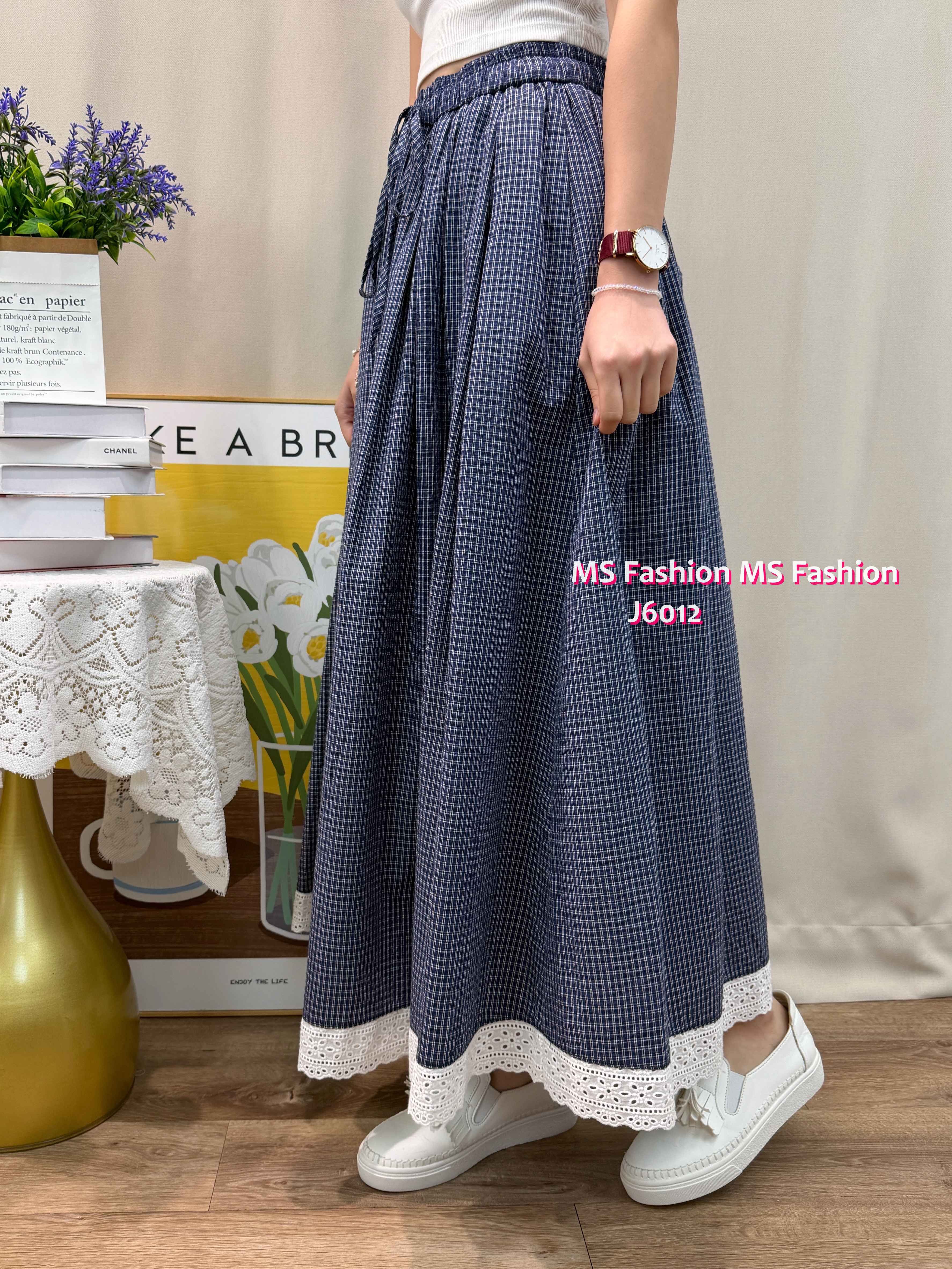J6012 韓國🇰🇷格紋中長款半裙