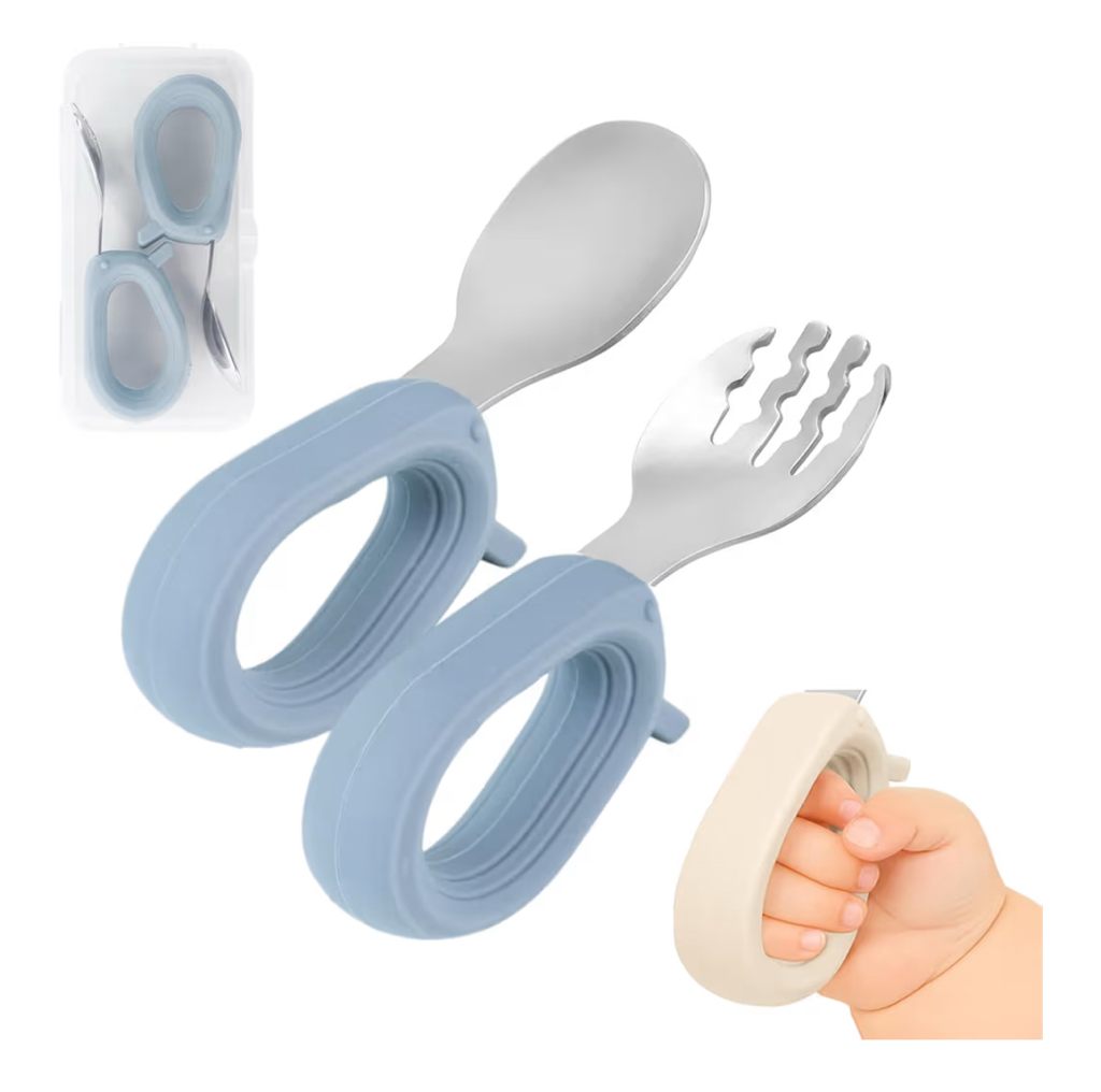 🇯🇵預訂 日本直送🇯🇵五色幼兒不銹鋼環形圈圈餐具連盒套裝