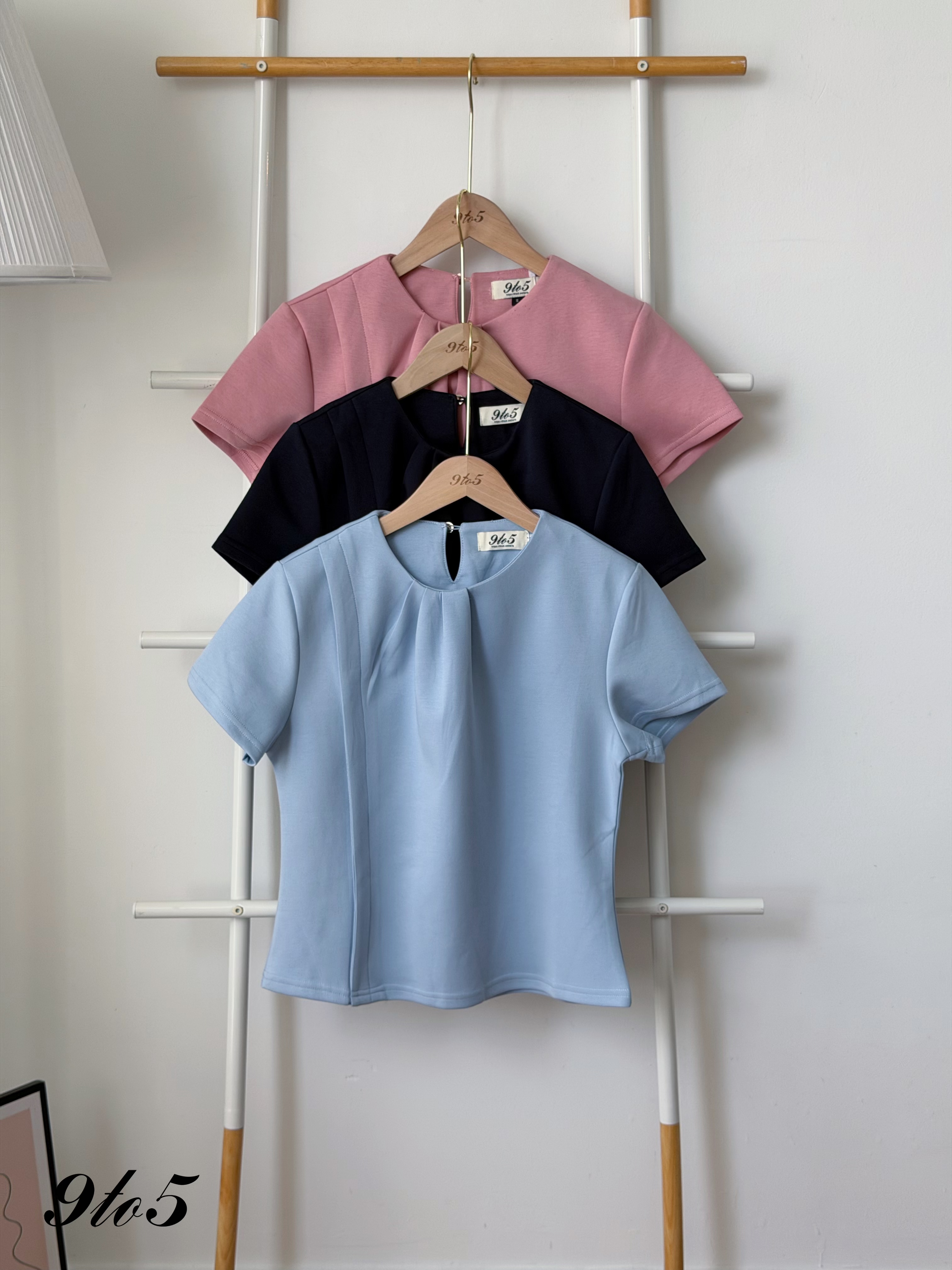 T4476 Mock Neck Ruched Top - 3 Colors 
