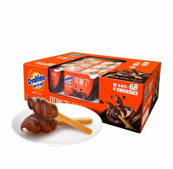 開市客 Costco -   Ovaltine 阿華田 可脆了蘸醬餅乾 50gX12杯 平行進口 (00356)