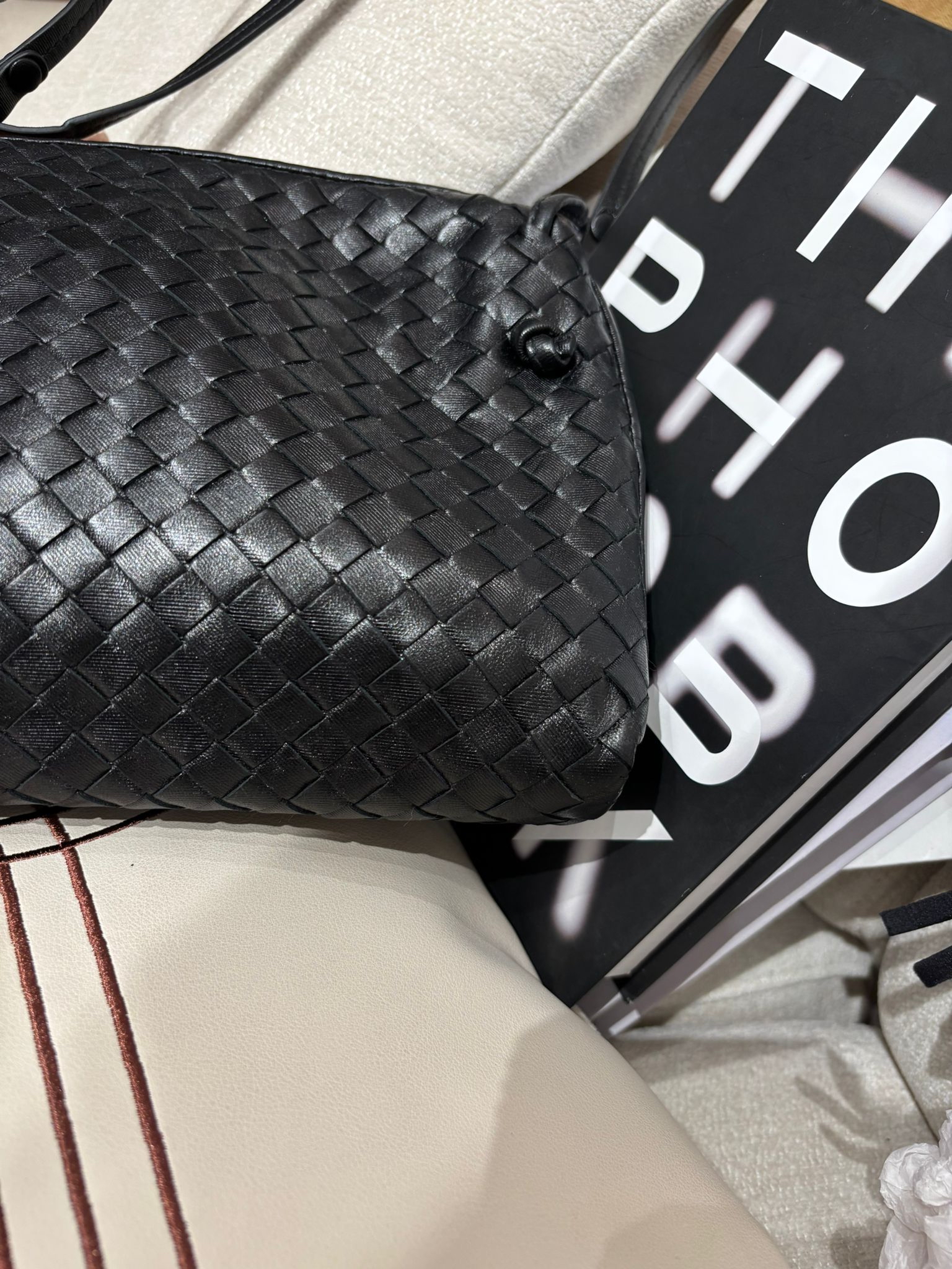 Bottega Veneta BV Crossbody Bag Black 100%Authentic, 95%New ✅Dust bag