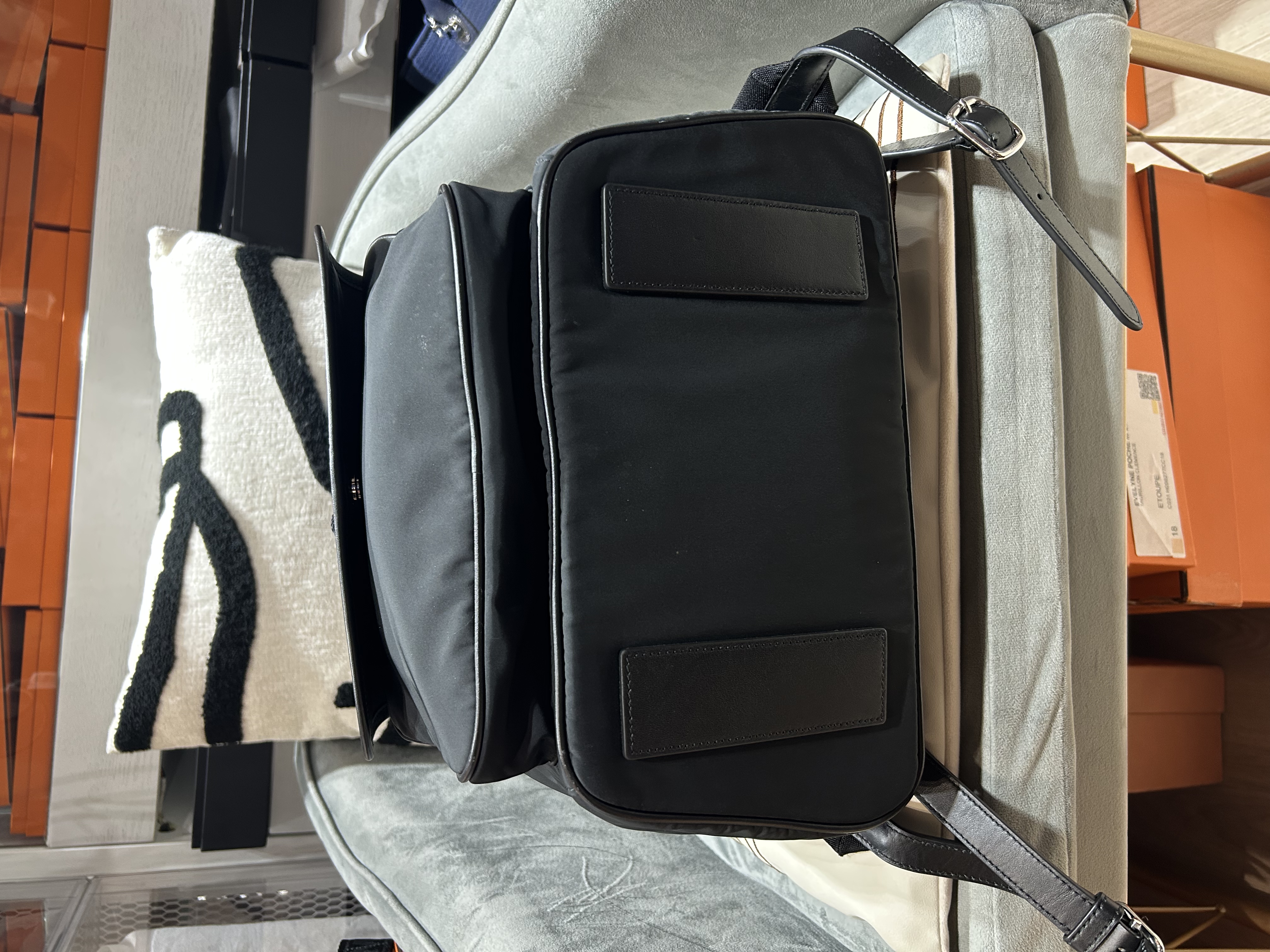 BALLY B-Light backpack Black Nylon 100%Authentic, 95%New