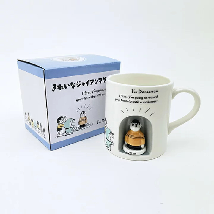 [訂購] 多啦A夢陶瓷杯 立體 水杯 靚仔版 (胖虎技安)