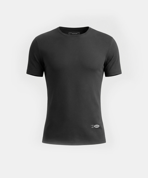 BS Cotton Jersey Fitted Short Sleeve T-Shirt - Charcoal