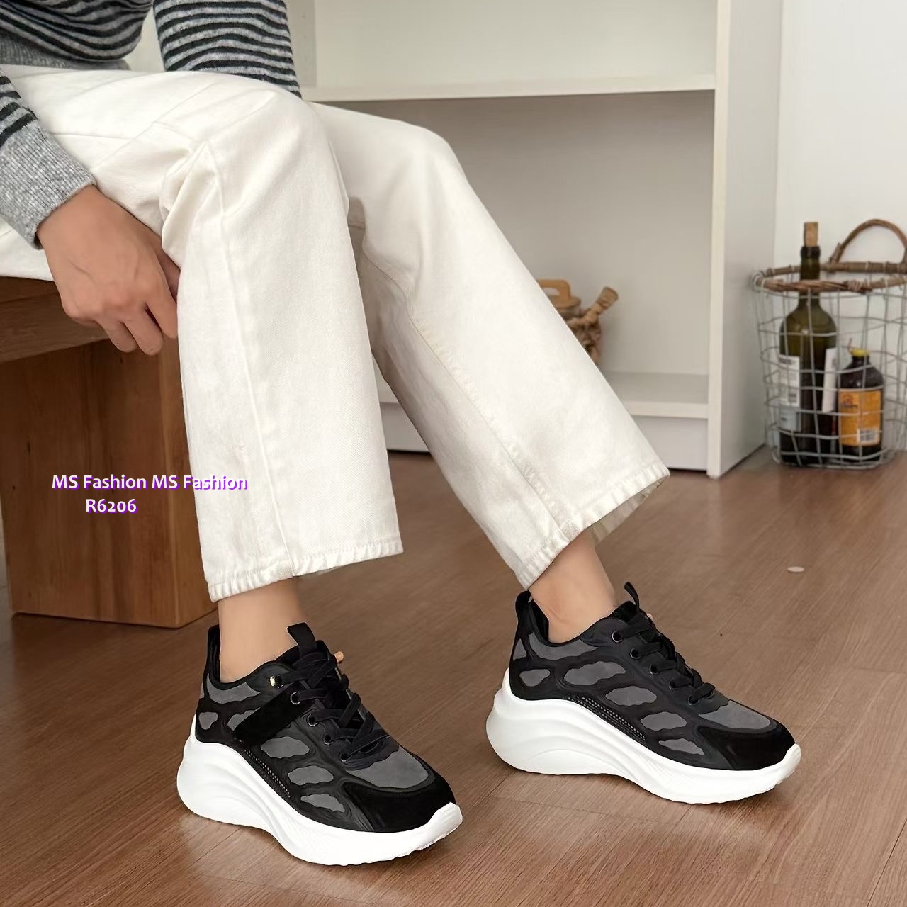 R6206 韓國🇰🇷型格拼皮波鞋