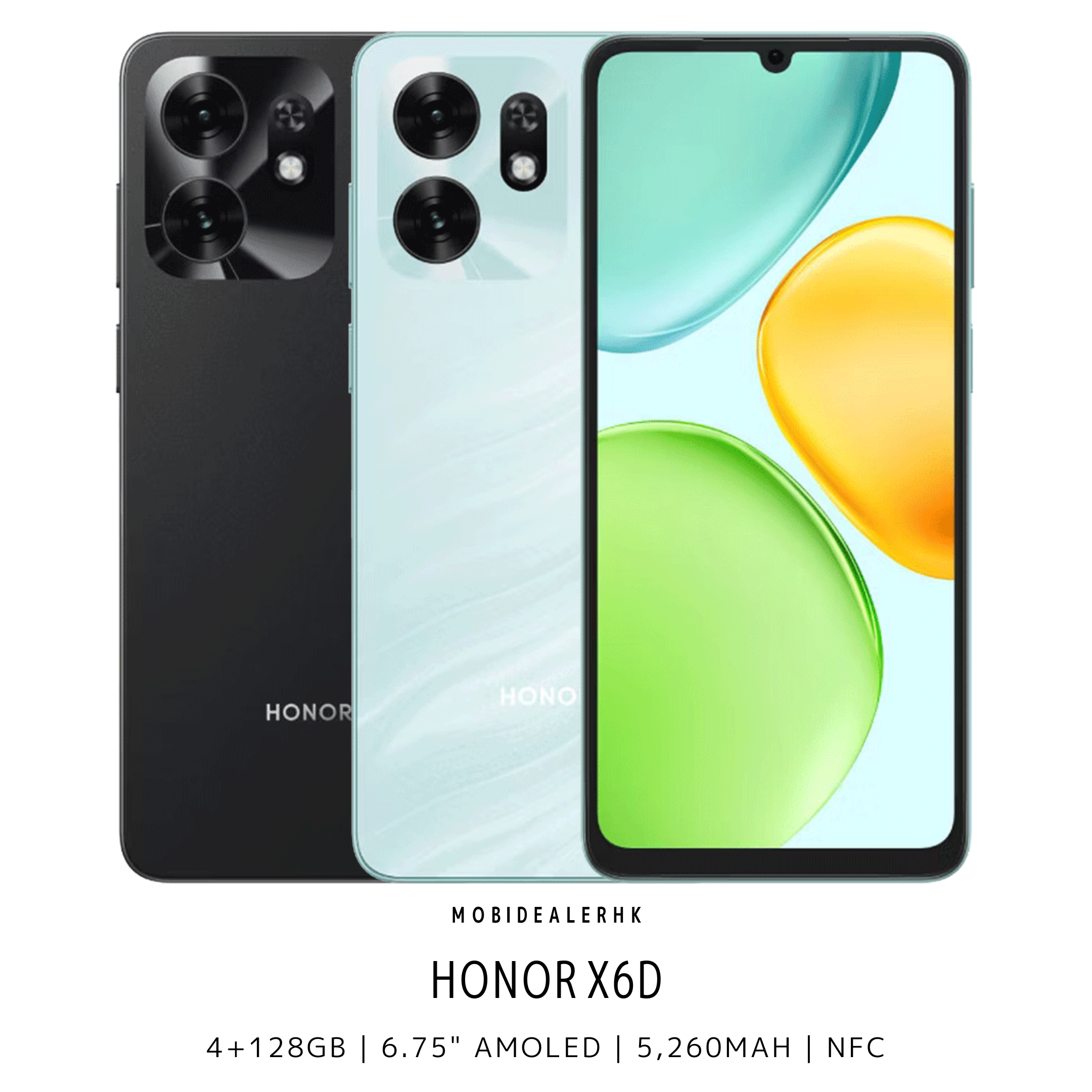 Honor X6D | 榮耀 X6D | 5G | 智能手機 | 4+128Gb | 6.75" AMOLED | 5,260mAh | NFC