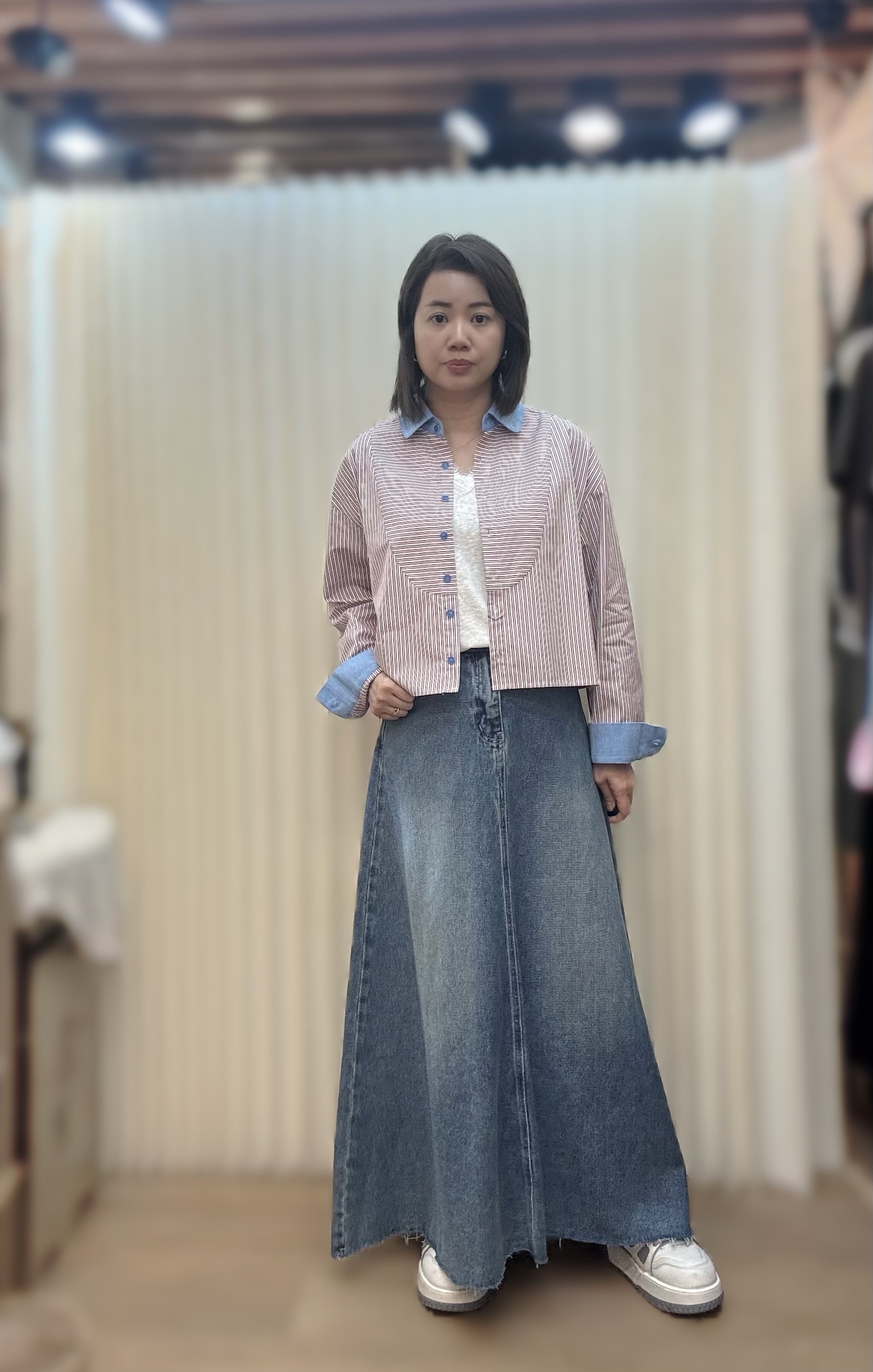 歐洲長牛仔裙 M786 611K001421