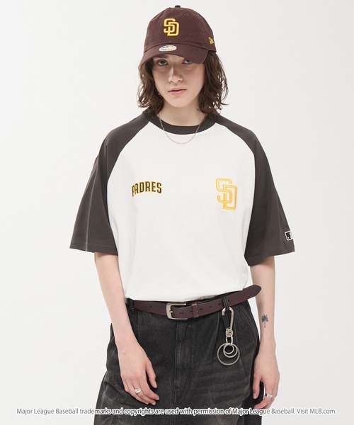 日本直送MLB/美國職棒大聯盟 定製 徽章刺繡 復古加工短袖T恤男女可穿