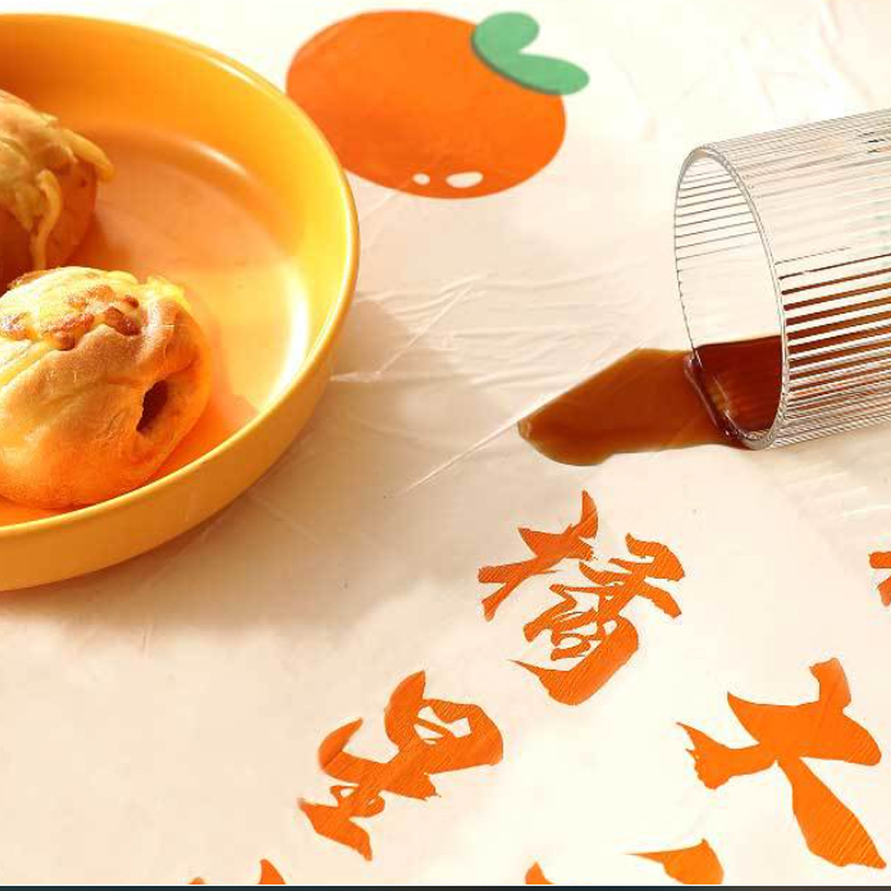 即棄膠枱布 一次性桌布 檯布 加厚檯布 聚會party 聚餐好物 160*160cm [平行進口] HK2681