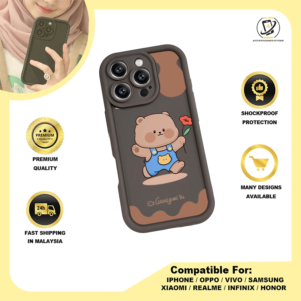 TPU DESIGN CASE PHONE FOR HONOR - DESIGN BEAR E