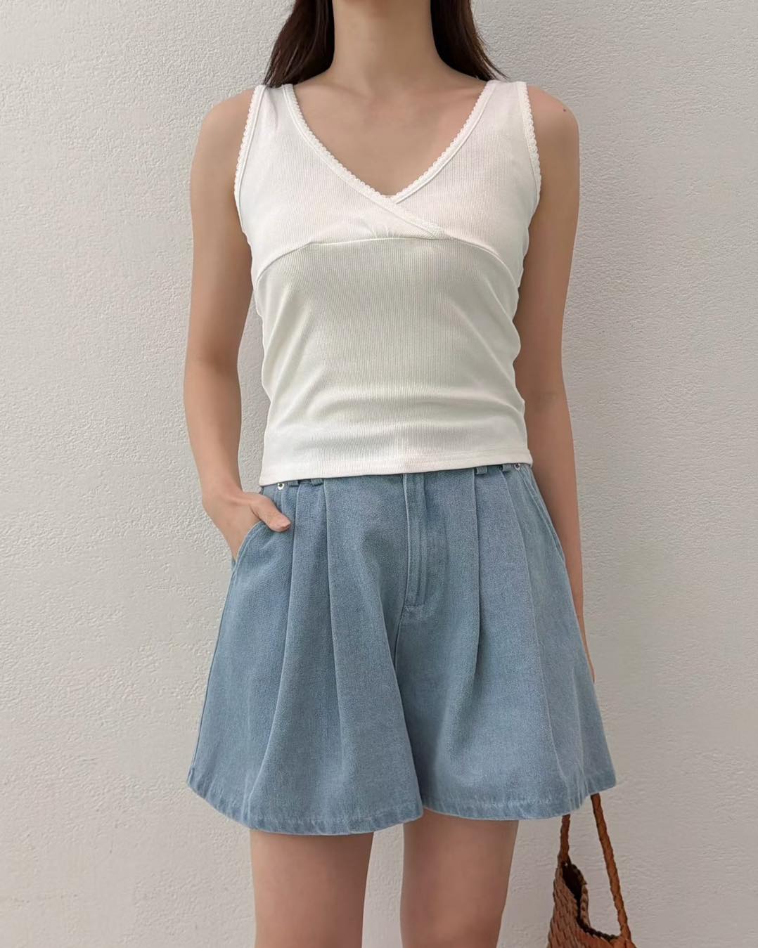 百搭簡單牛仔短褲