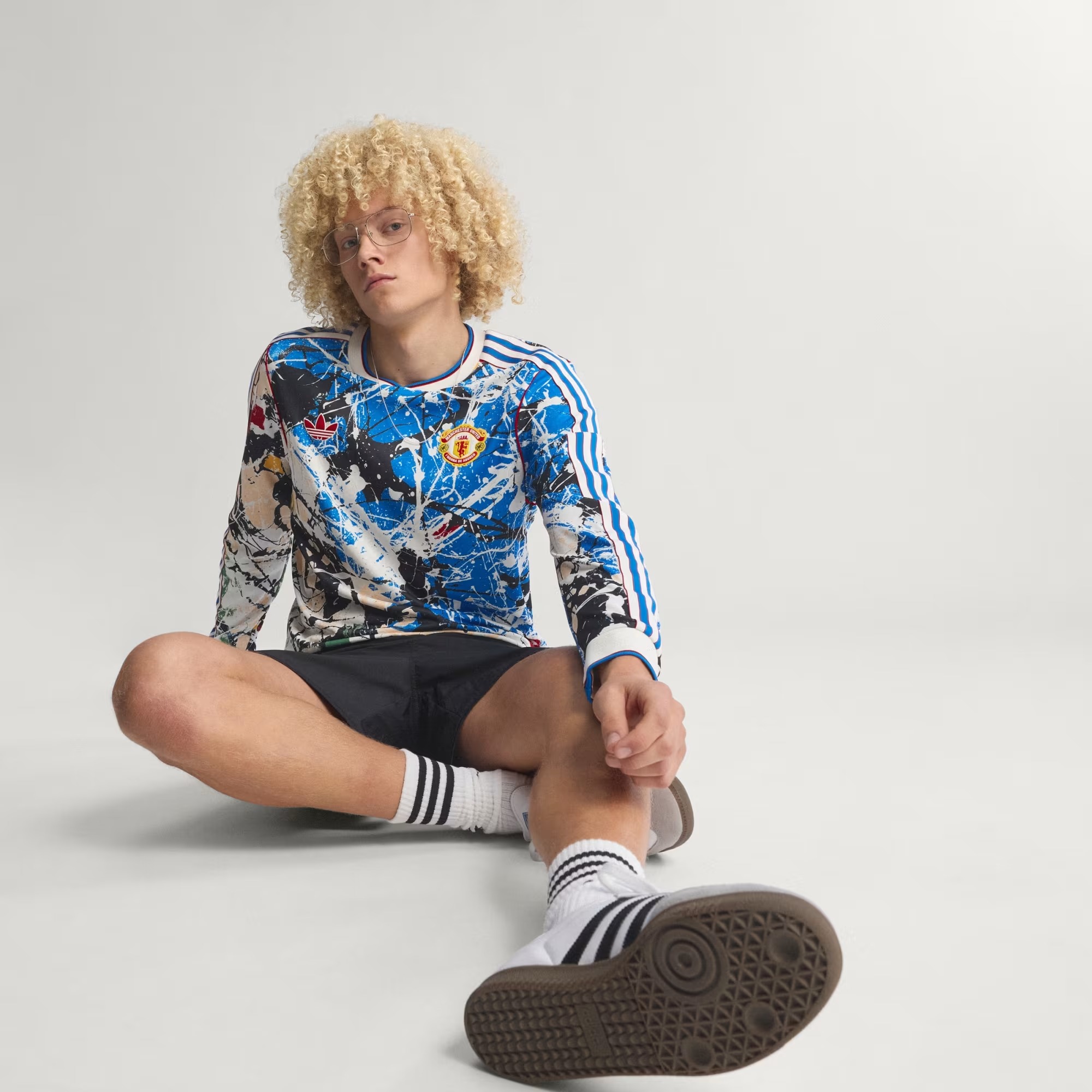 🎶⚽Adidas Manchester United 曼聯 × Stone Roses 長袖球衣 KC4442