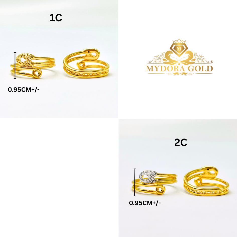 MYDORA Cincin Safety Pin Exclusive (5G) l EMAS 916/ 22K